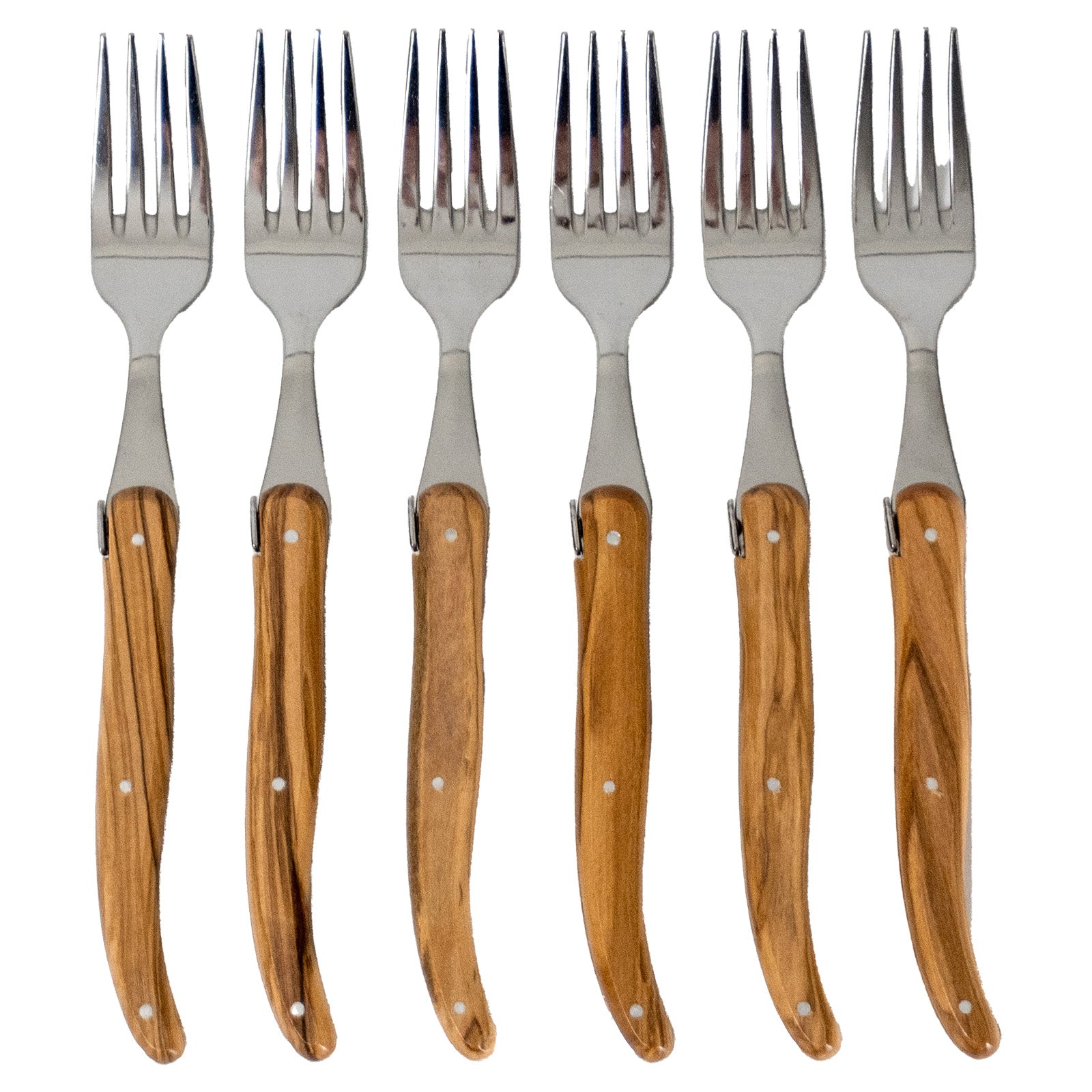 Laguiole Jean Neron Olive Wood Fork Set