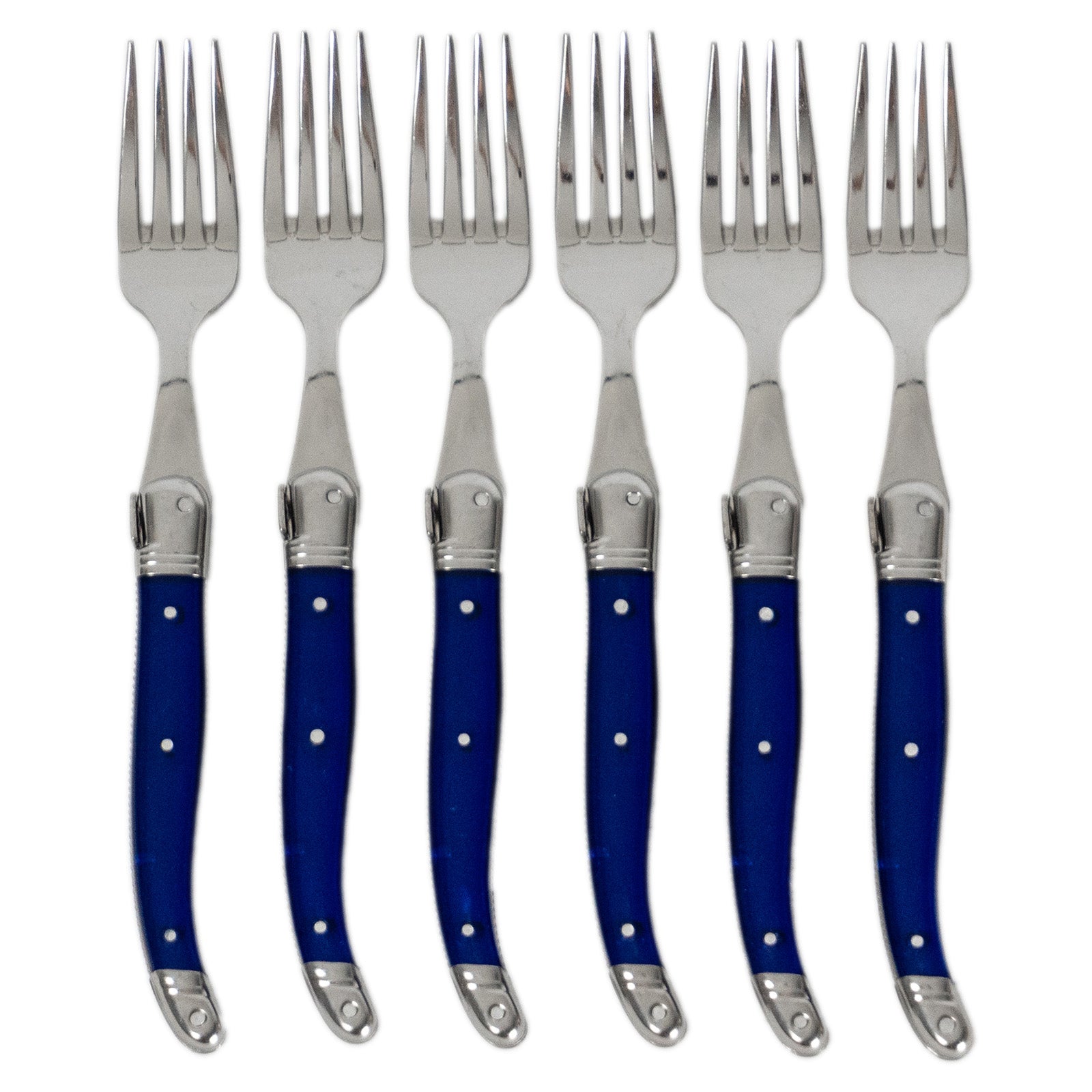 Laguiole Jean Neron Table Fork Set - French Blue