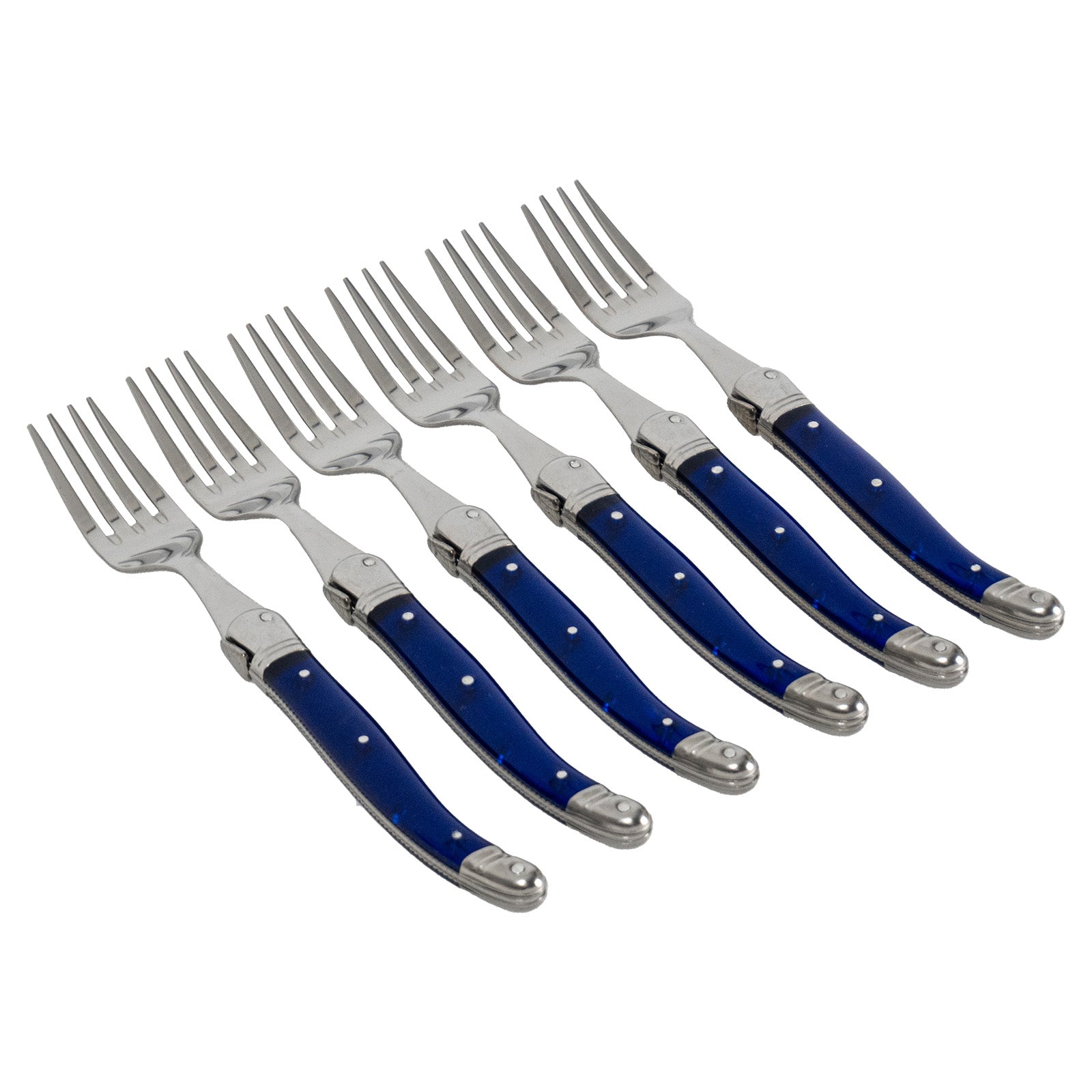 Laguiole Jean Neron Table Fork Set - French Blue