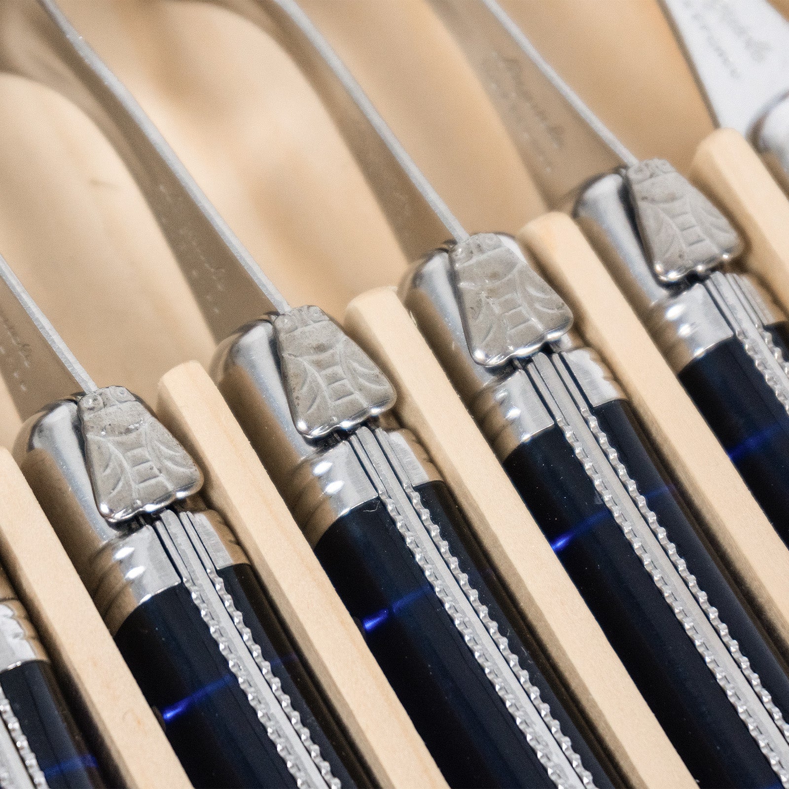 Laguiole Jean Neron Table Fork Set - French Blue