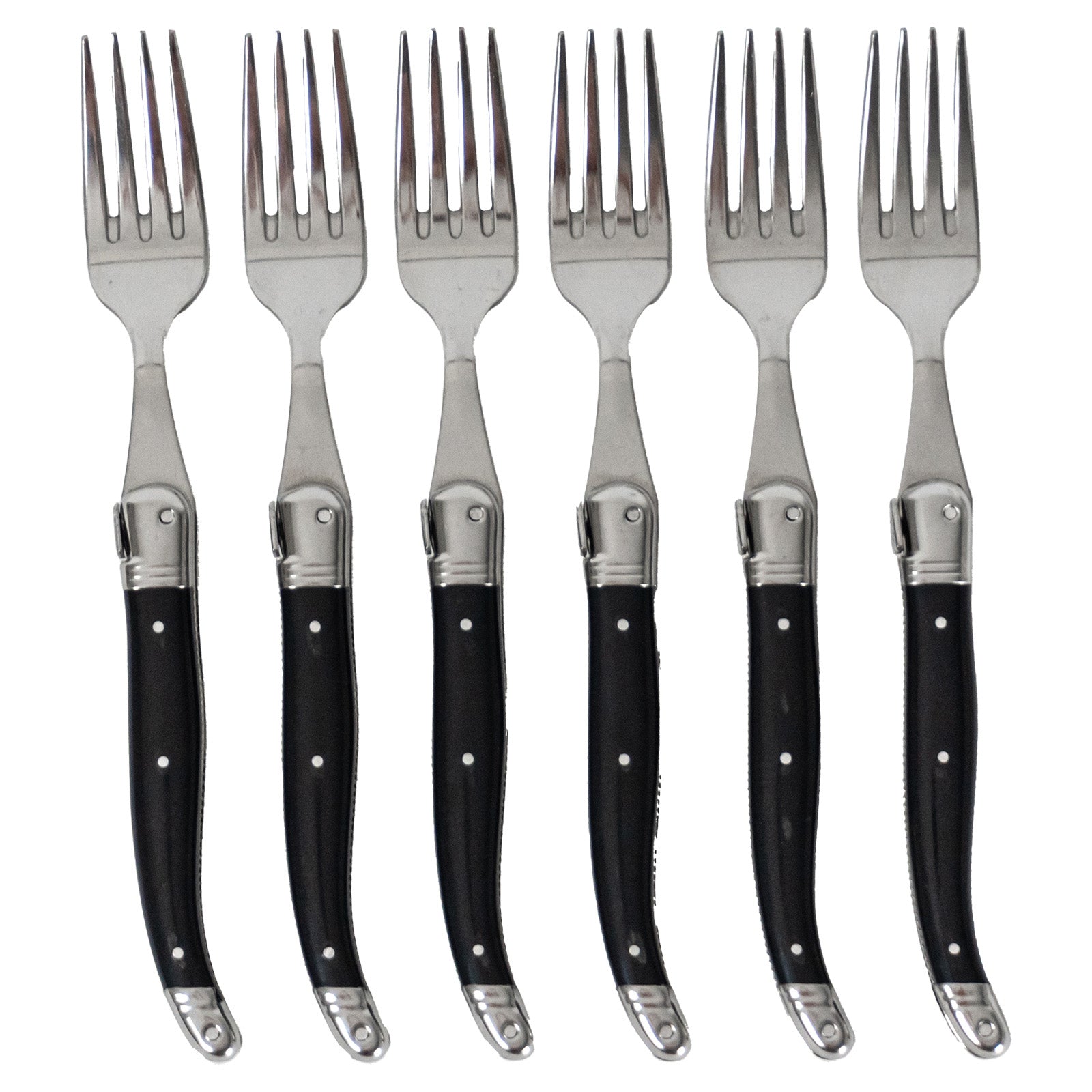 Laguiole Jean Neron Table Fork Set - Black