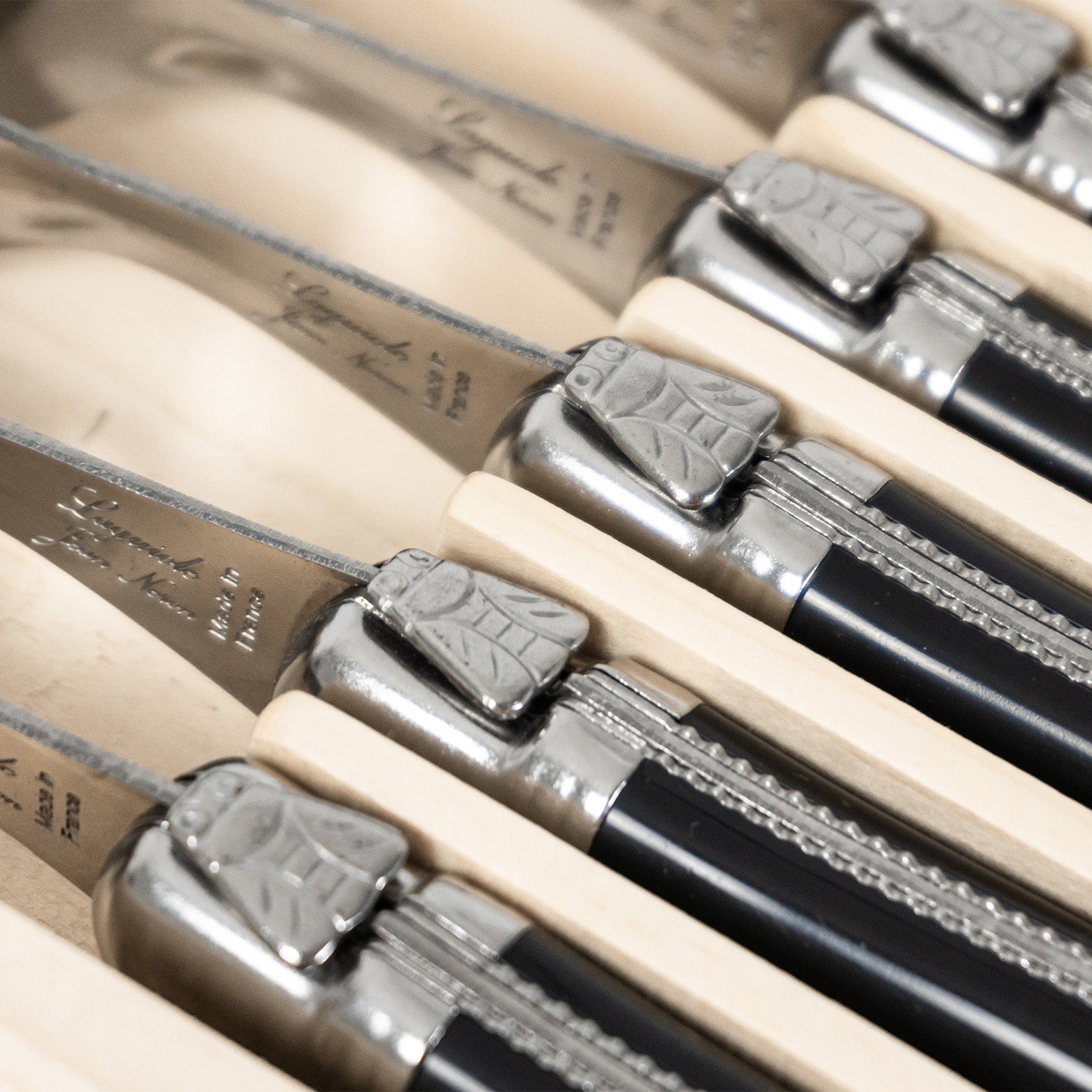 Laguiole Jean Neron Table Fork Set - Black