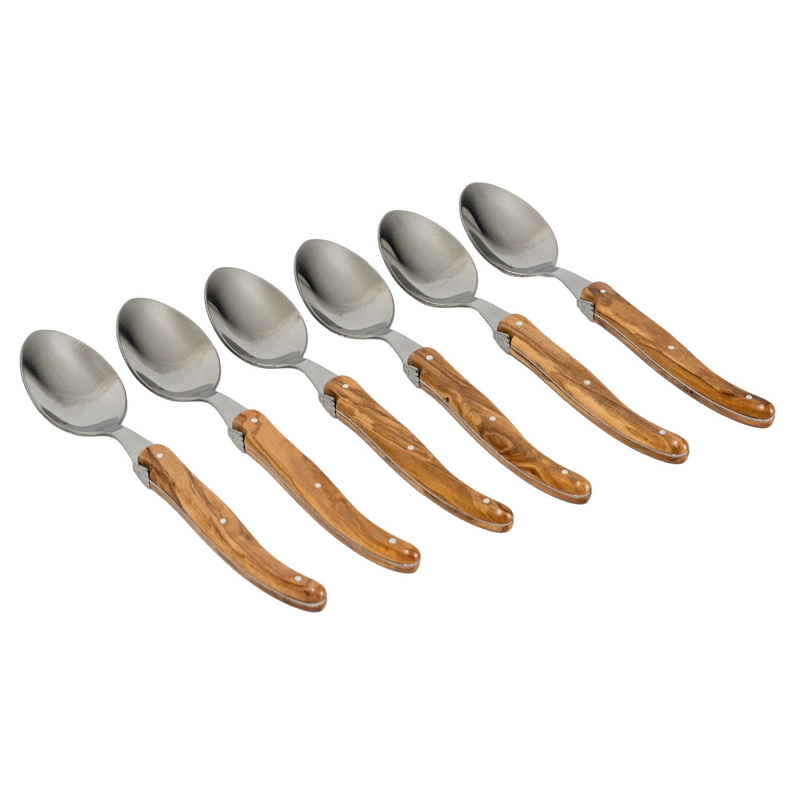 Laguiole Jean Neron Olive Wood Soup Spoon Set