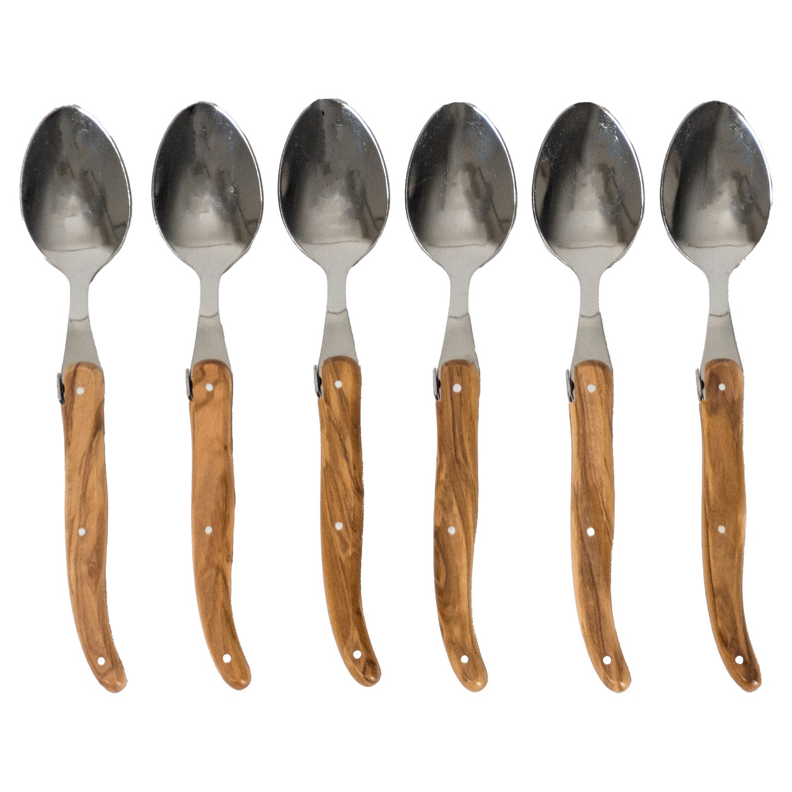 Laguiole Jean Neron Olive Wood Soup Spoon Set