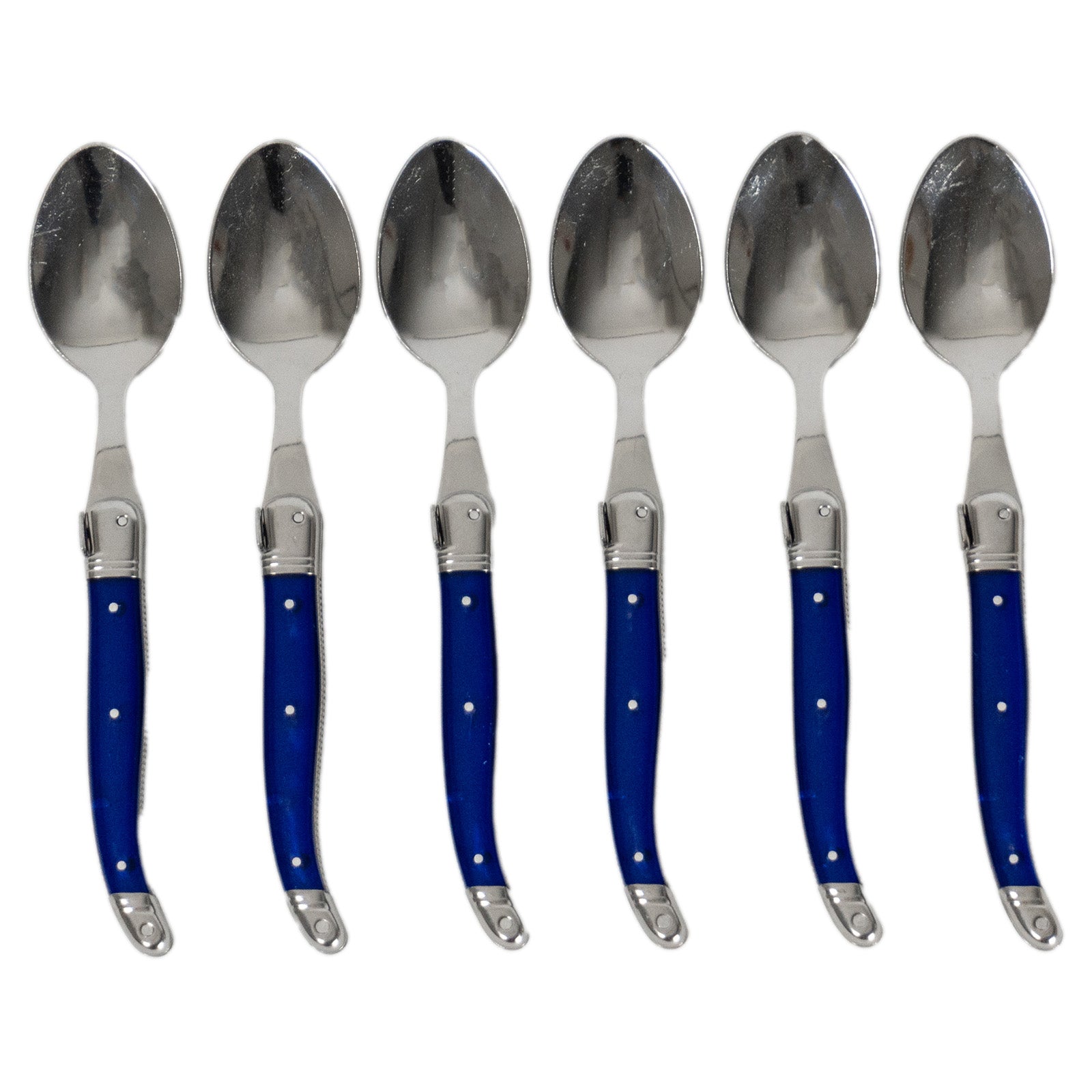 Laguiole Jean Neron Soup Spoon Set - French Blue