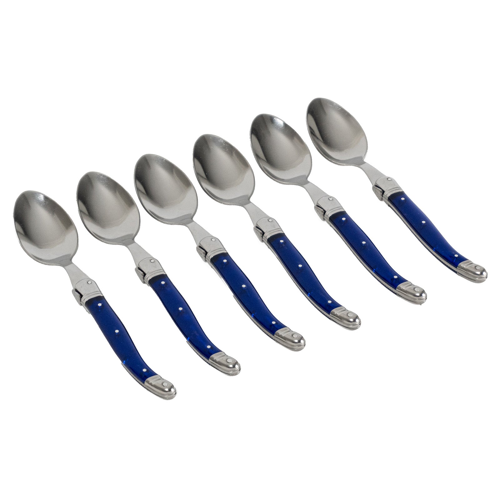 Laguiole Jean Neron Soup Spoon Set - French Blue