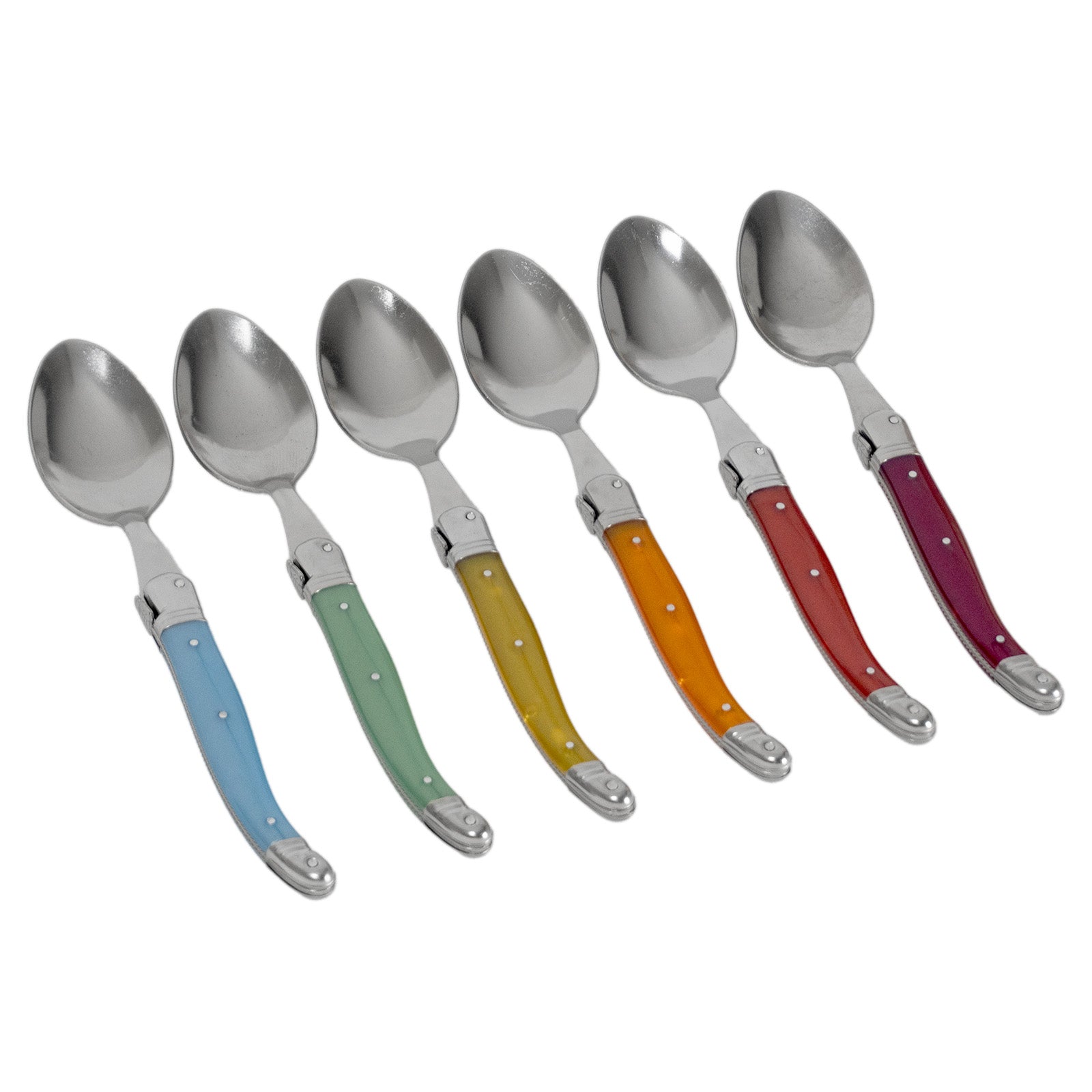 Laguiole Jean Neron Soup Spoon Set - Mixed Colour
