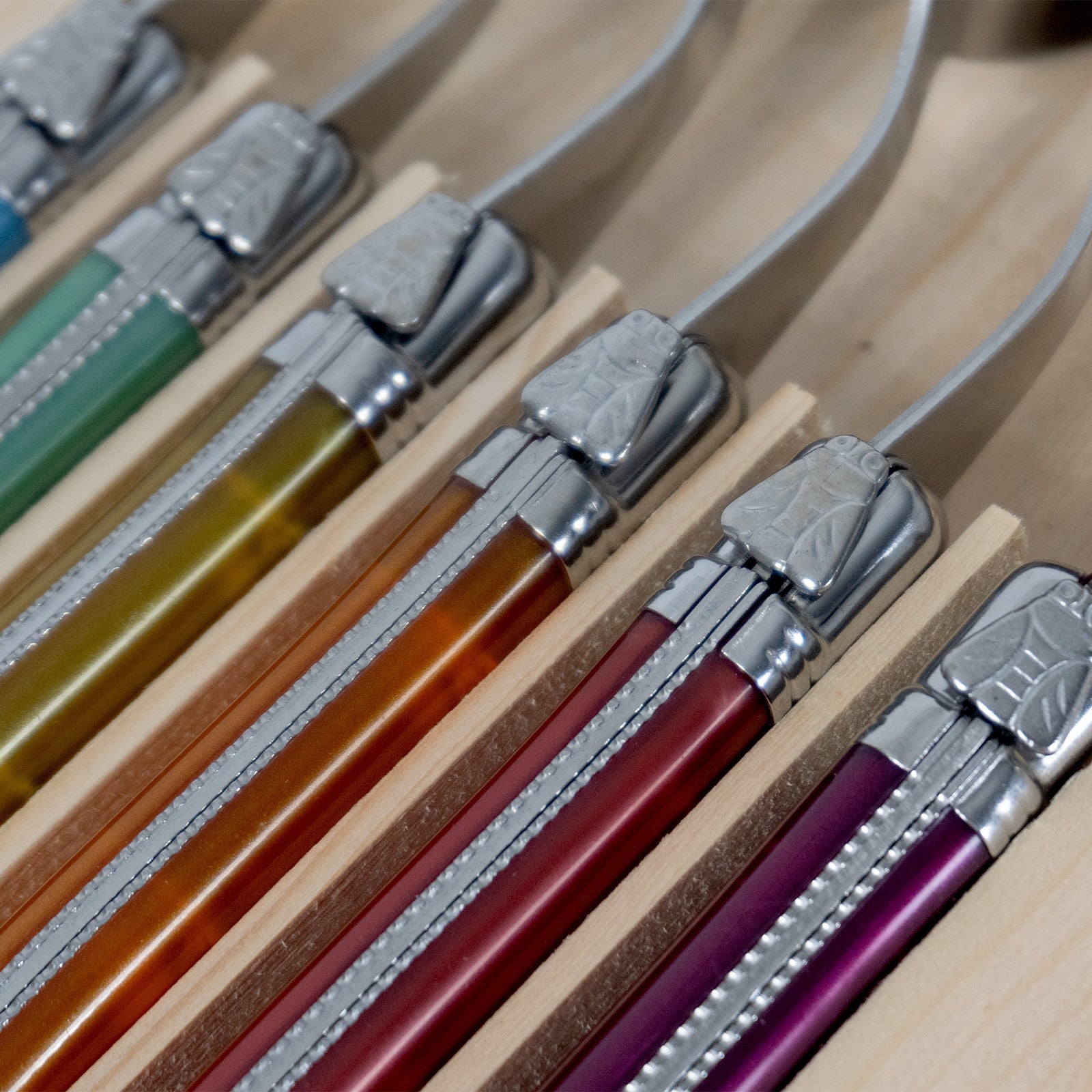 Laguiole Jean Neron Soup Spoon Set - Mixed Colour