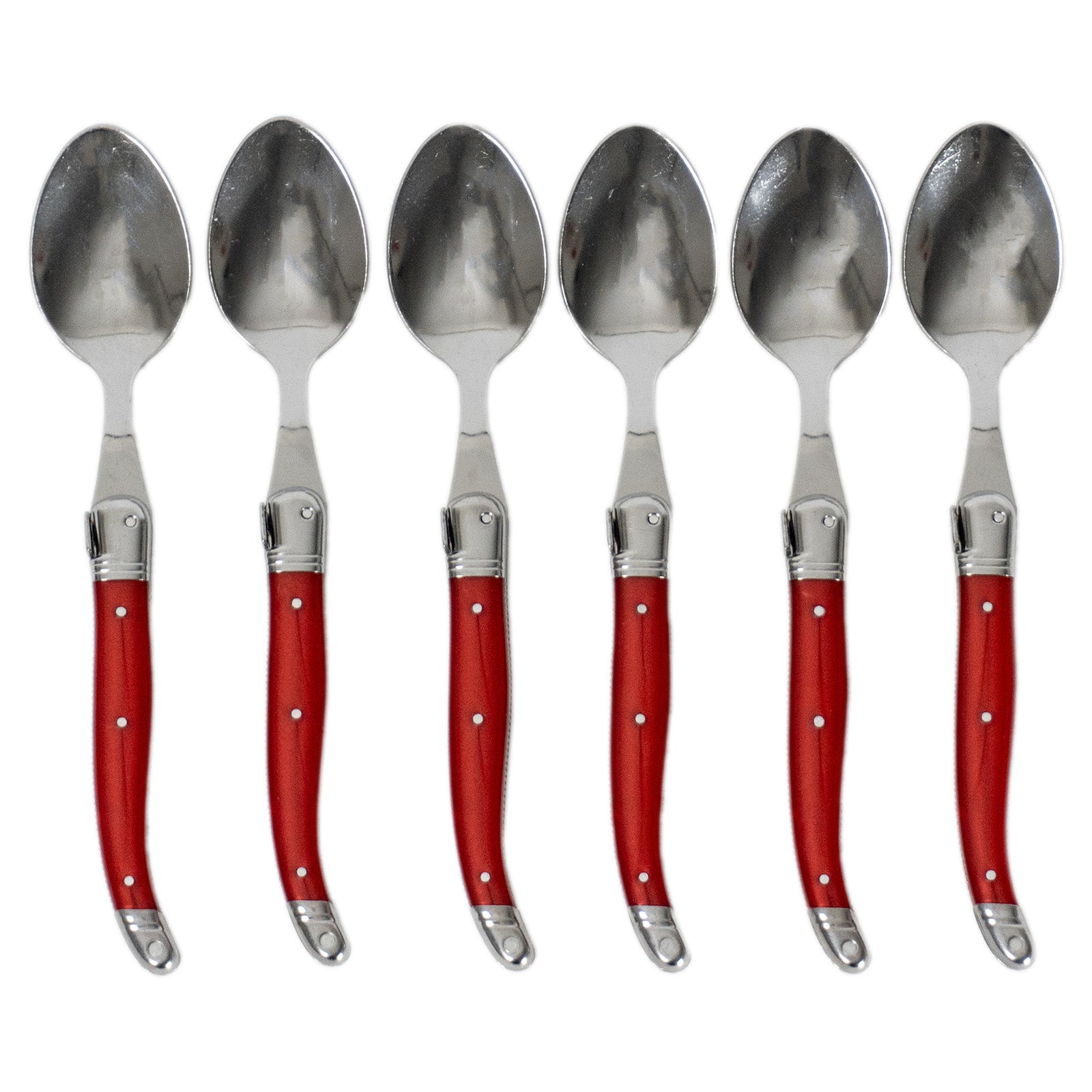 Laguiole Jean Neron Soup Spoon Set - Red