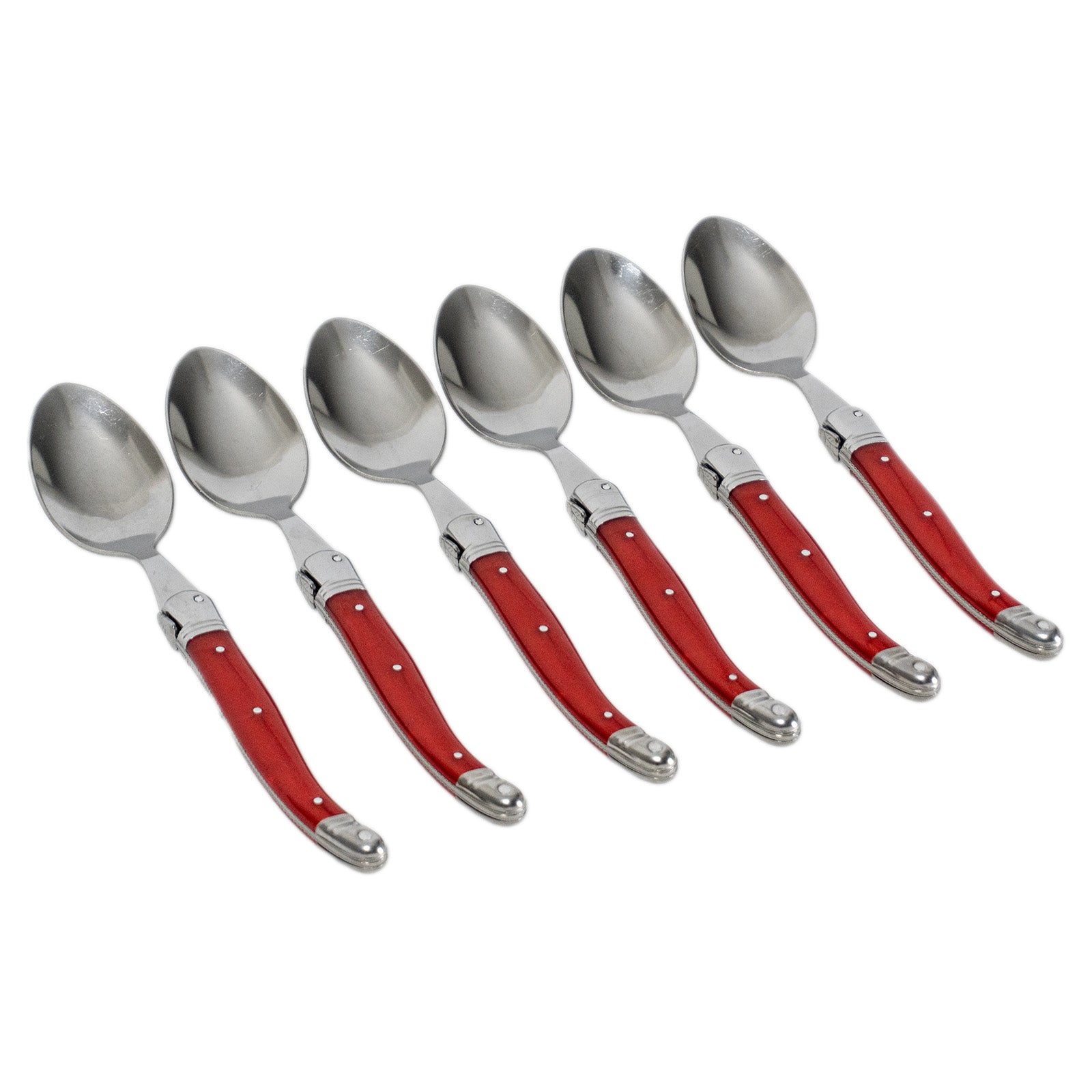 Laguiole Jean Neron Soup Spoon Set - Red