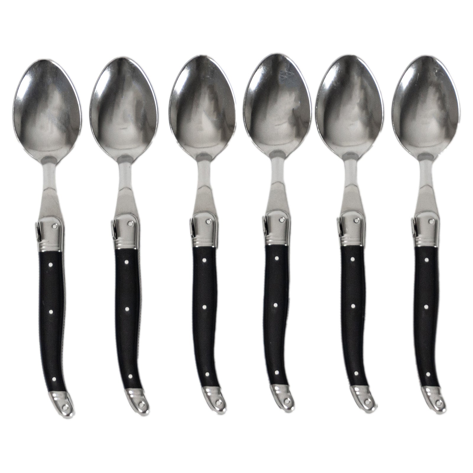 Laguiole Jean Neron Soup Spoon Set - Black