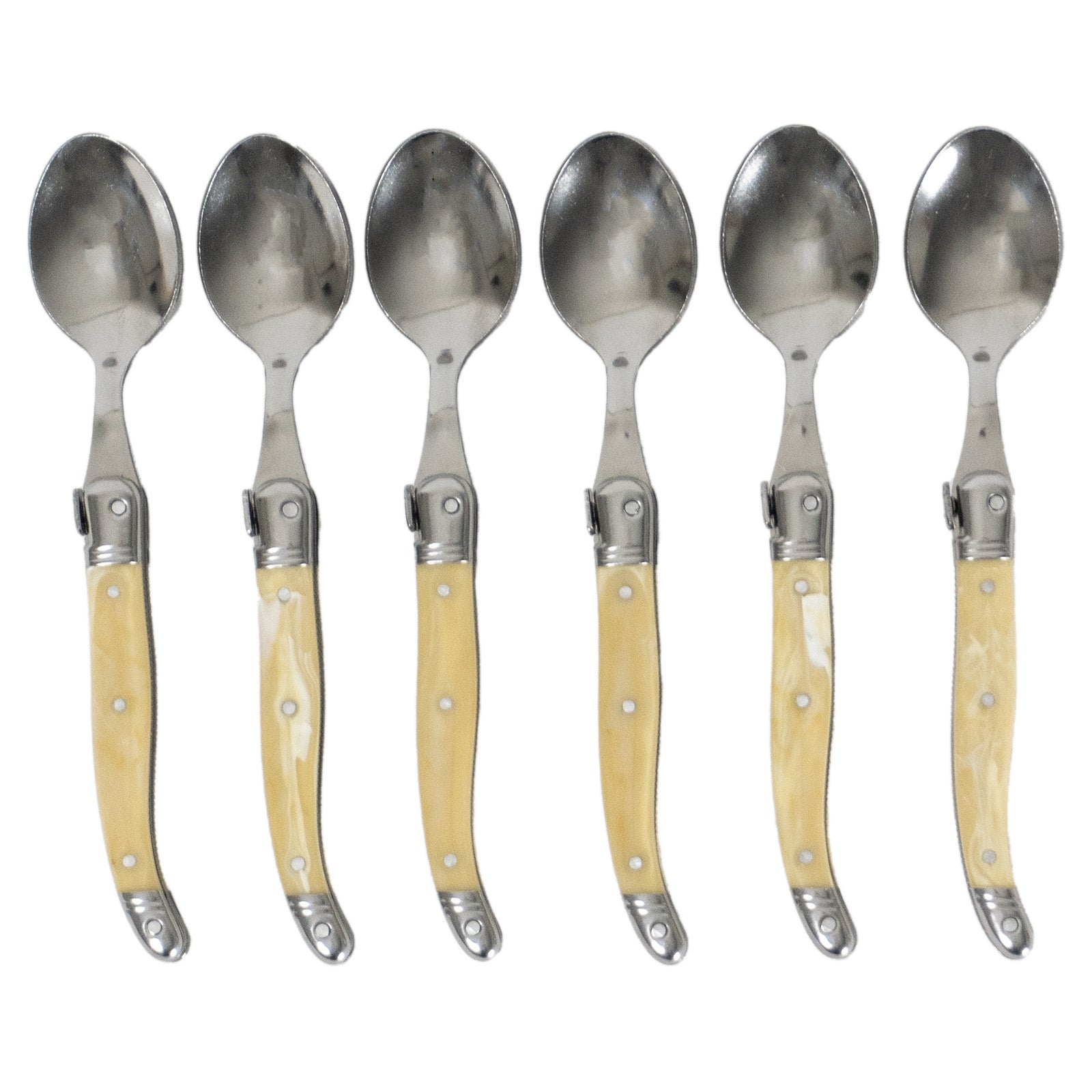 Laguiole Jean Neron Soup Spoon Set - Light Horn