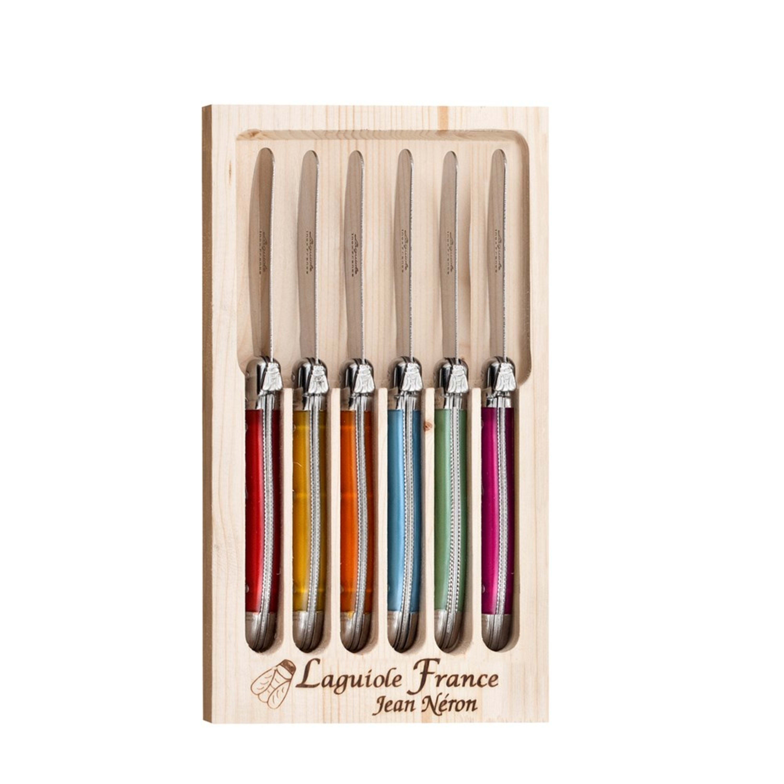 Laguiole Jean Néron 6 Piece Butter & Pate Knife Set - Mixed