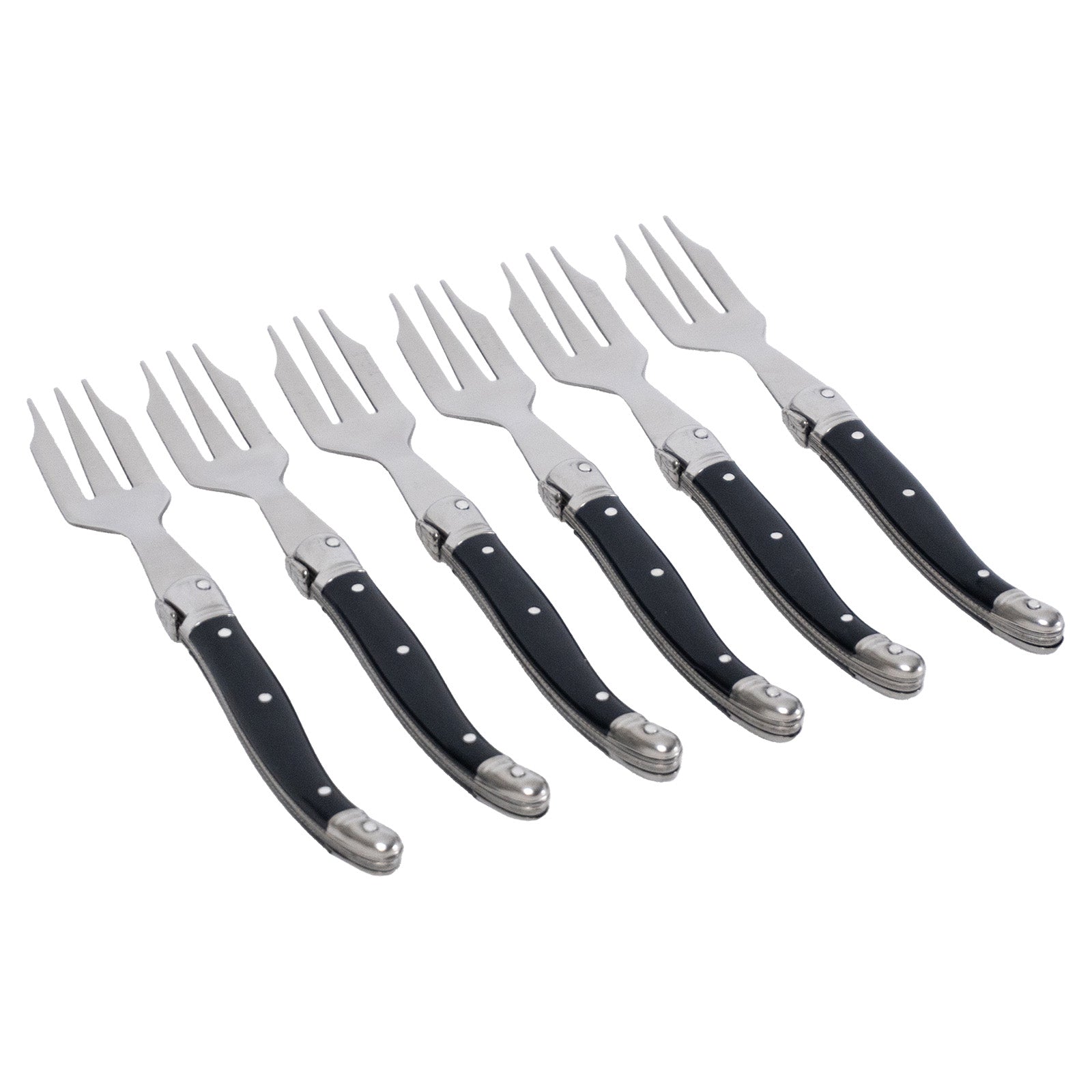 Laguiole Jean Neron Cake Fork Set - Black