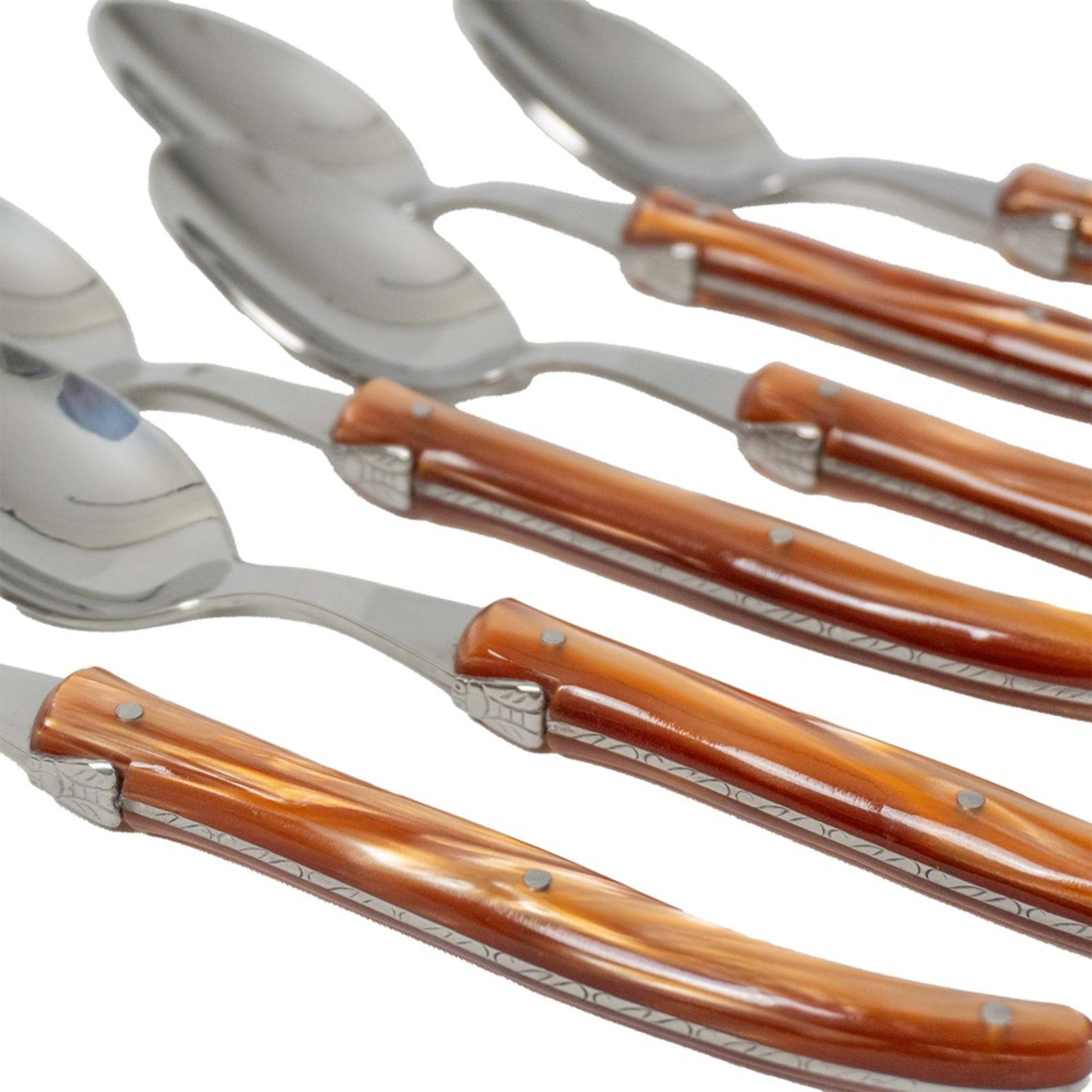 Laguiole Jean Néron Plexiglas Soup Spoon Set - Chocolate