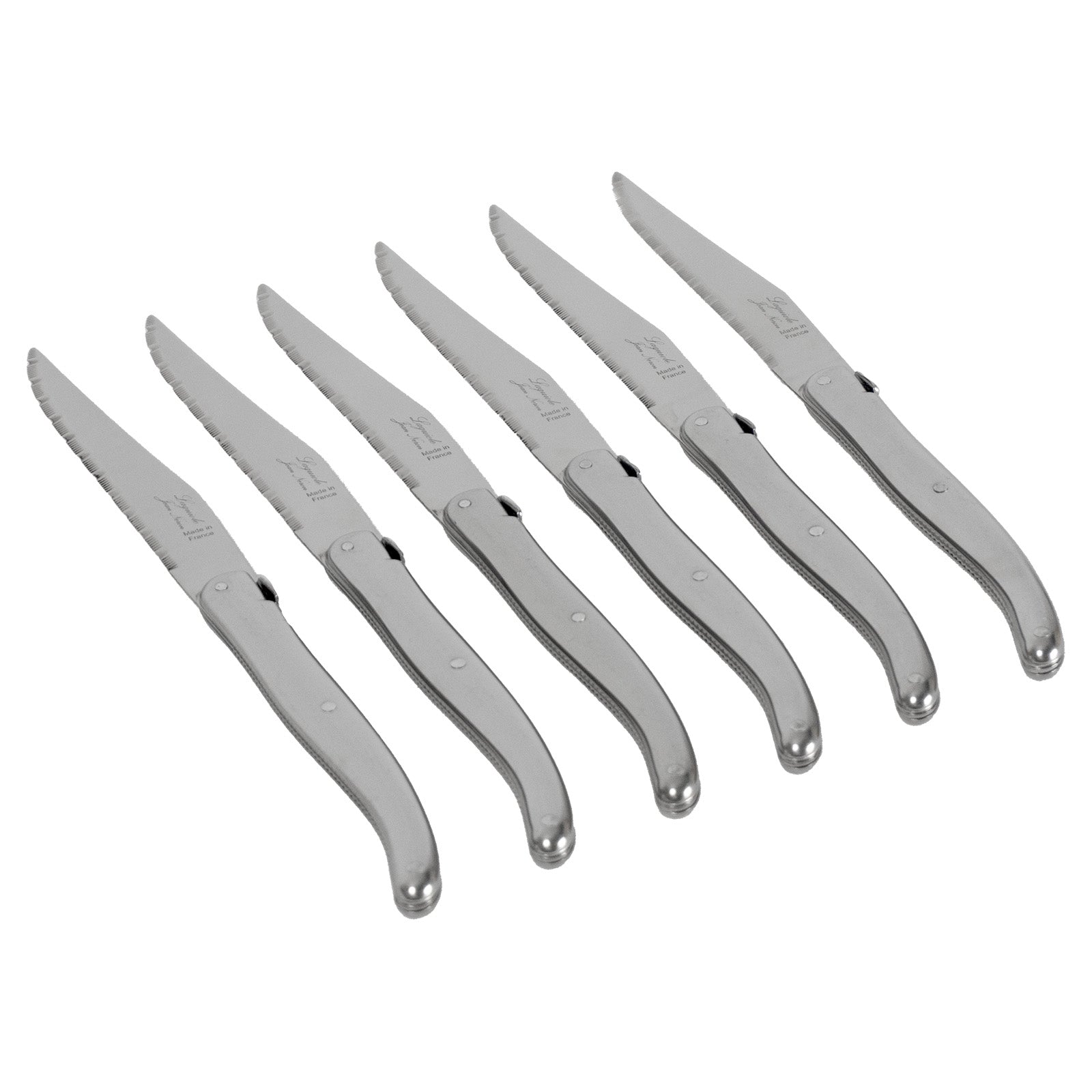 Laguiole Jean Neron Stainless Steel Handle Steak Knife Set ‚Äì Gift Box