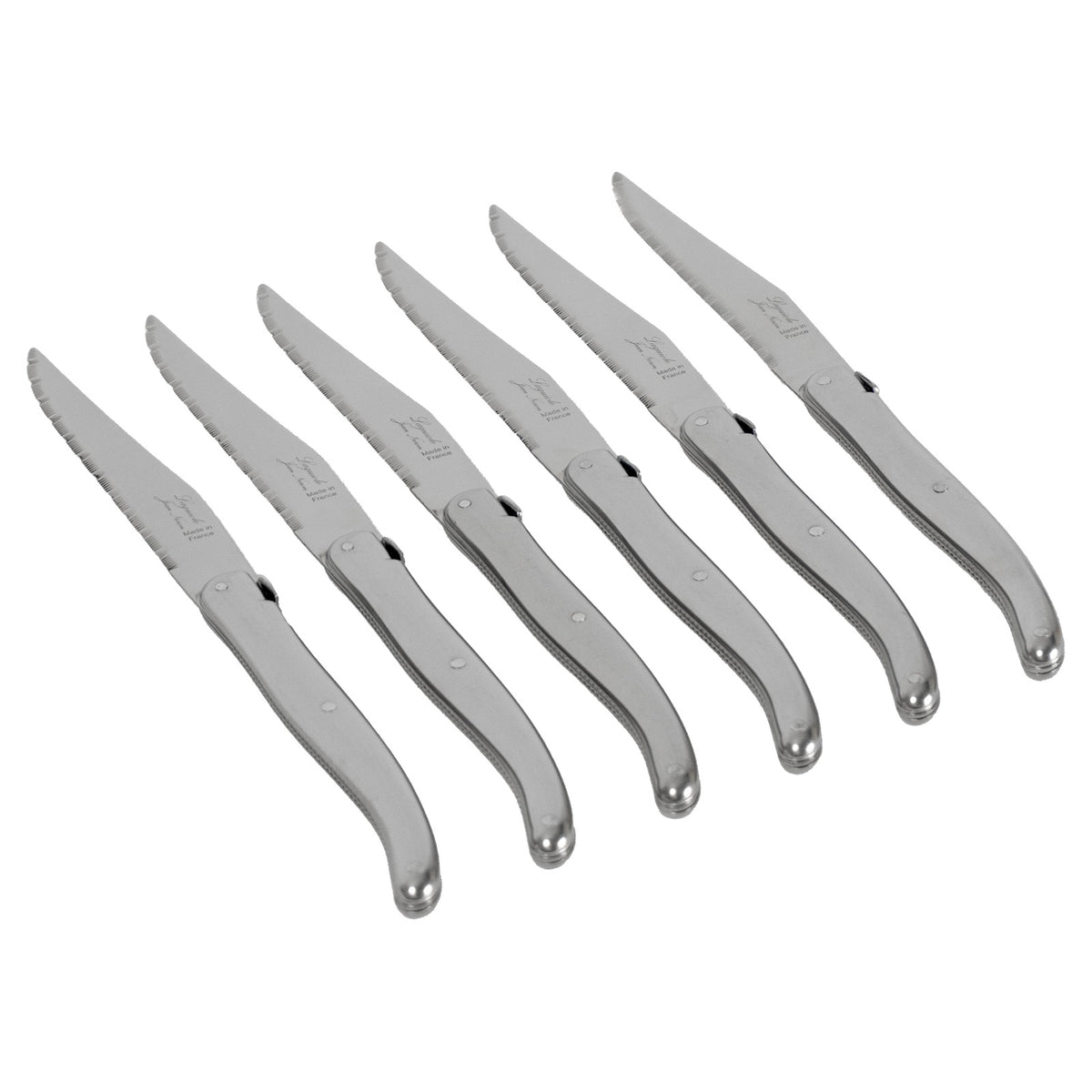 Laguiole Jean Néron 6 Piece Table Knife Set - Stainless Steel