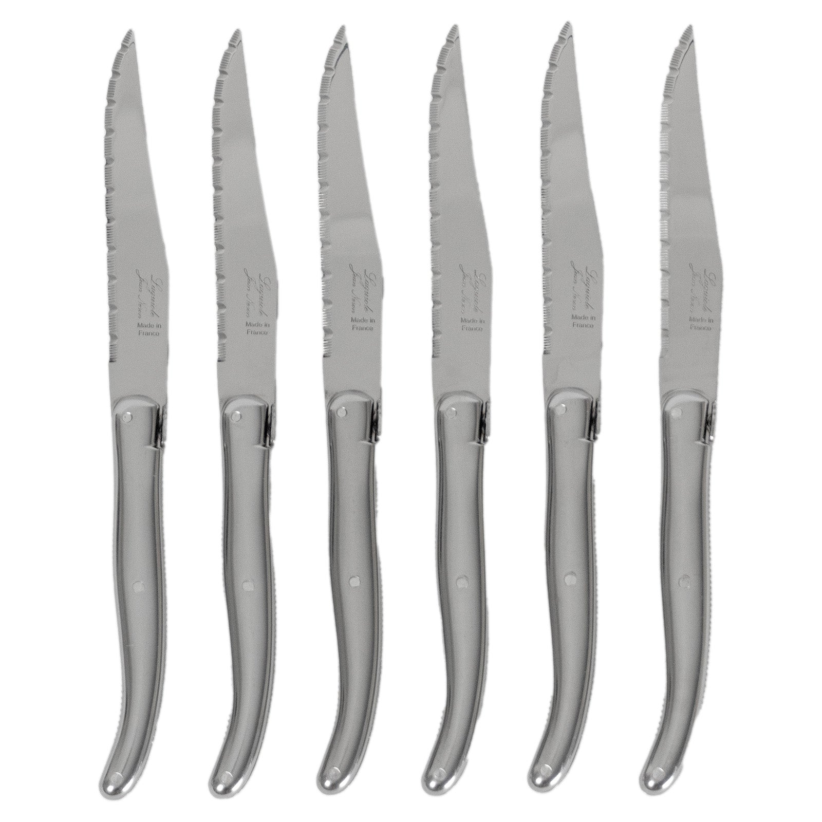Laguiole Jean Neron Stainless Steel Handle Steak Knife Set ‚Äì Gift Box