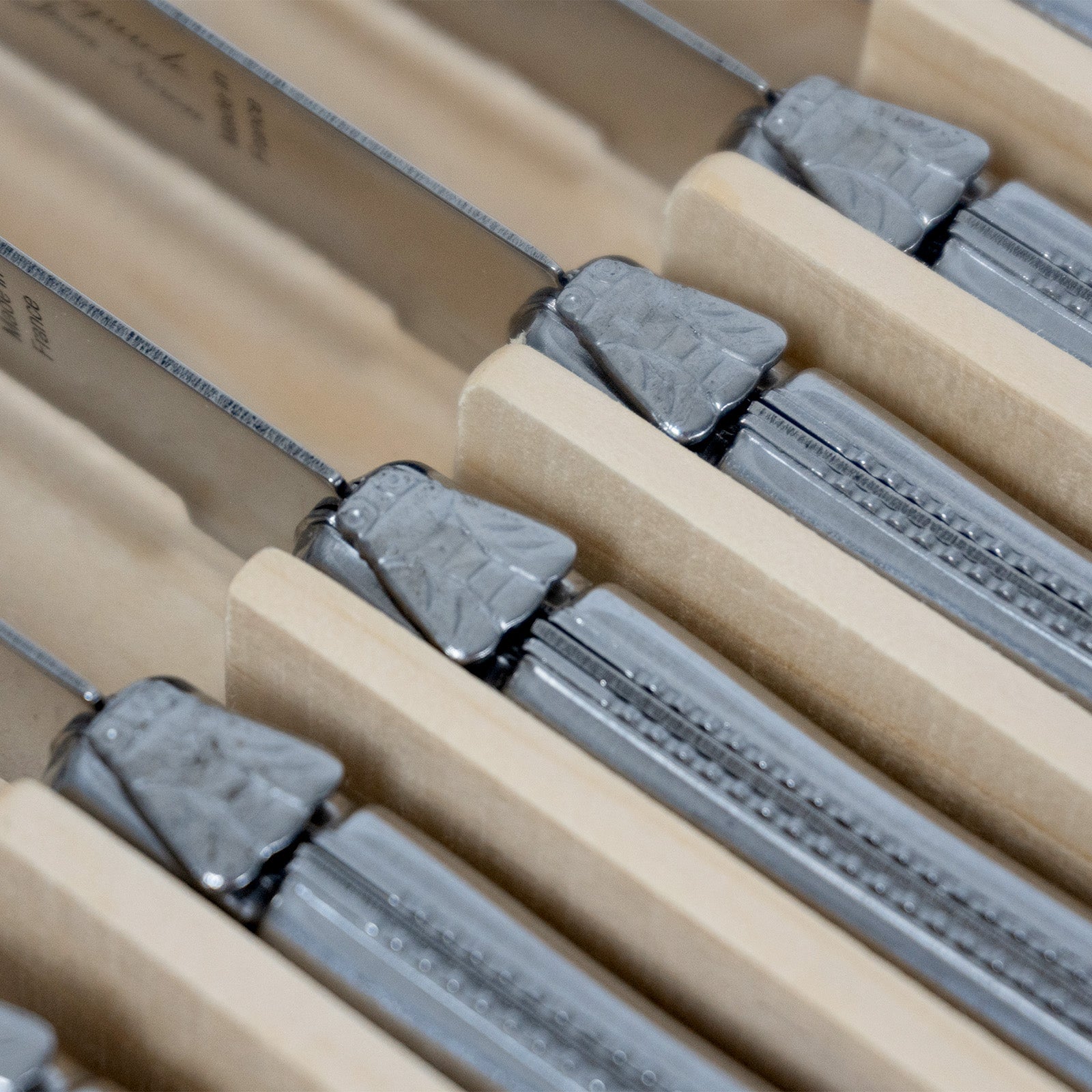 Laguiole Jean Neron Stainless Steel Handle Steak Knife Set ‚Äì Gift Box