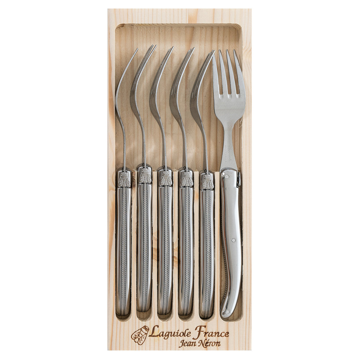 Laguiole Jean Néron 6 Piece Fork Set - Stainless Steel
