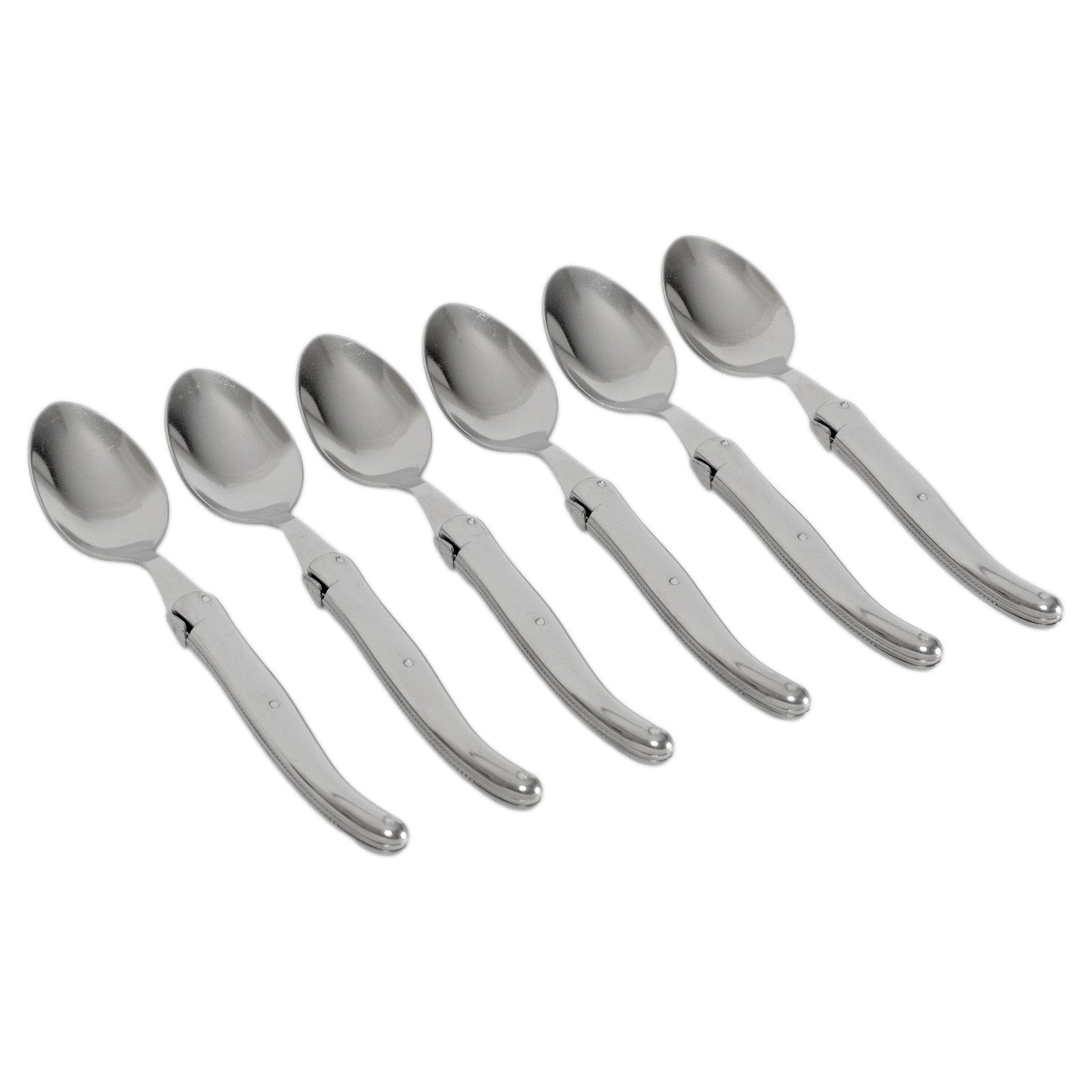 Laguiole Jean Neron Stainless Steel Handle Soup Spoon Set
