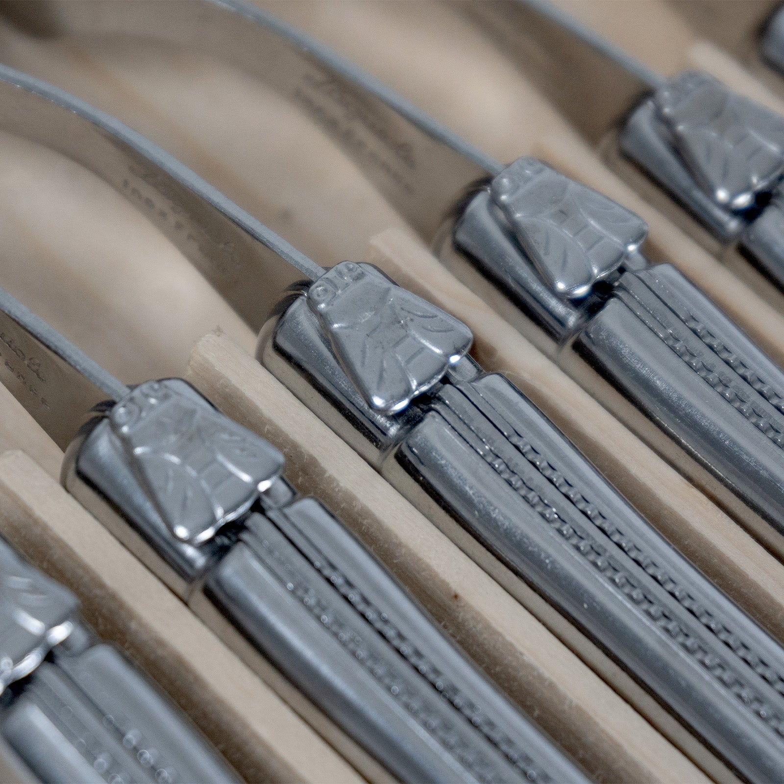 Laguiole Jean Neron Stainless Steel Handle Soup Spoon Set