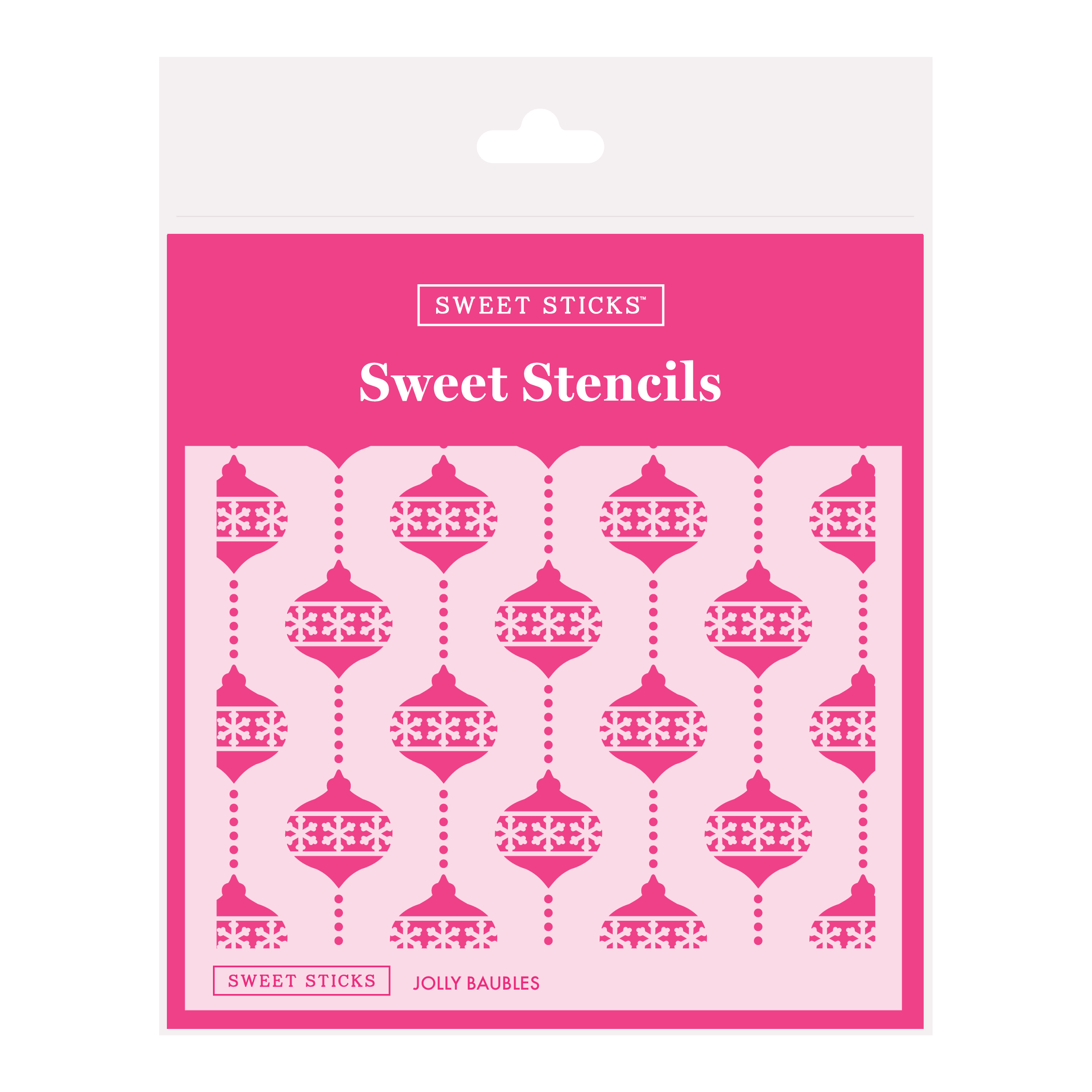 SWEET STICKS Sweet Stencils Christmas Range - Jolly Baubles