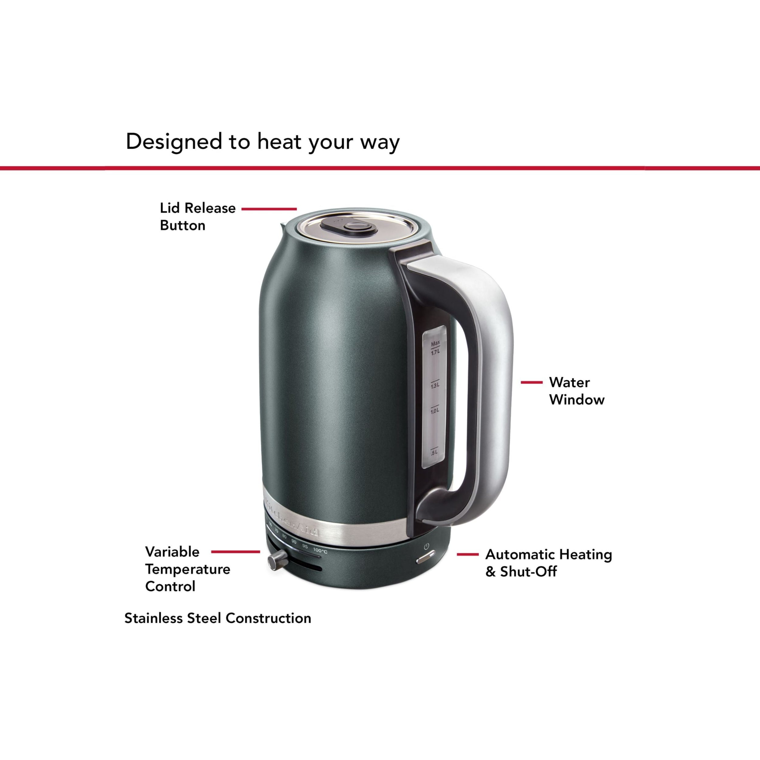 KitchenAid 1.7L Variable Temperature Electric Kettle KEK1701