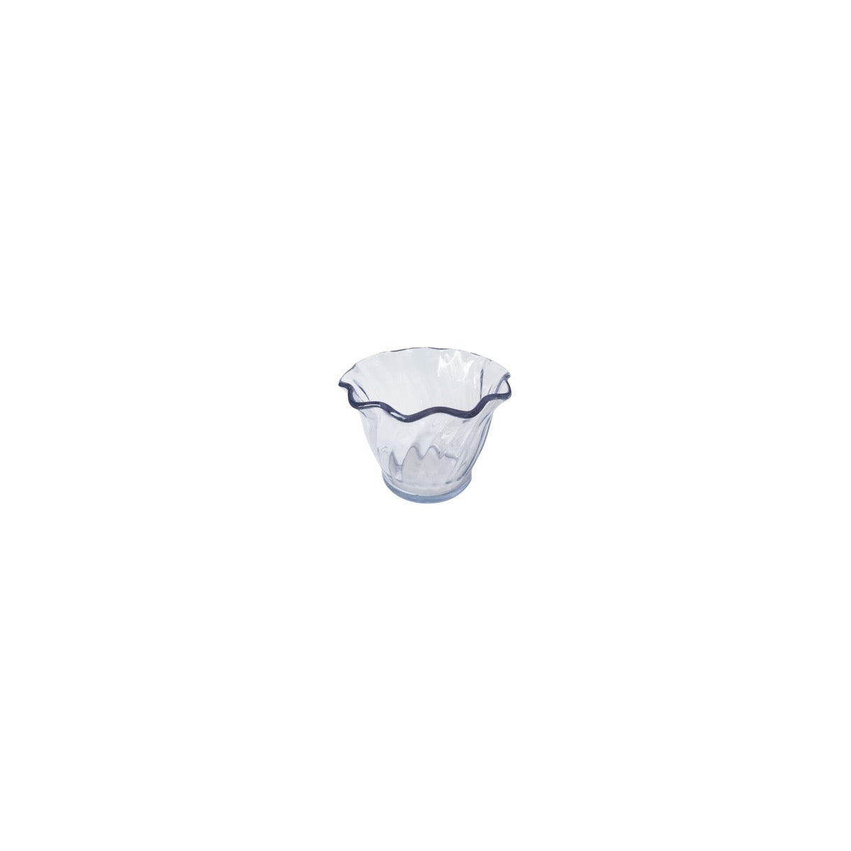 Jiwins Round Bowl with Scolloped Edge Clear Polycarbonate 91x62mm (148ml)