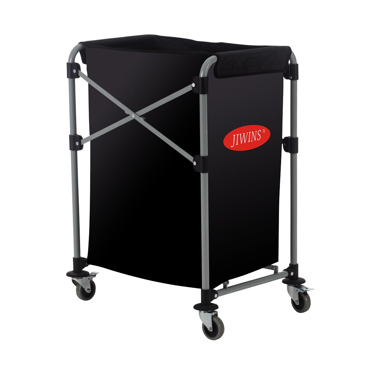Jiwins Collapsible Laundry Cart with 150L Vinyl Bag
