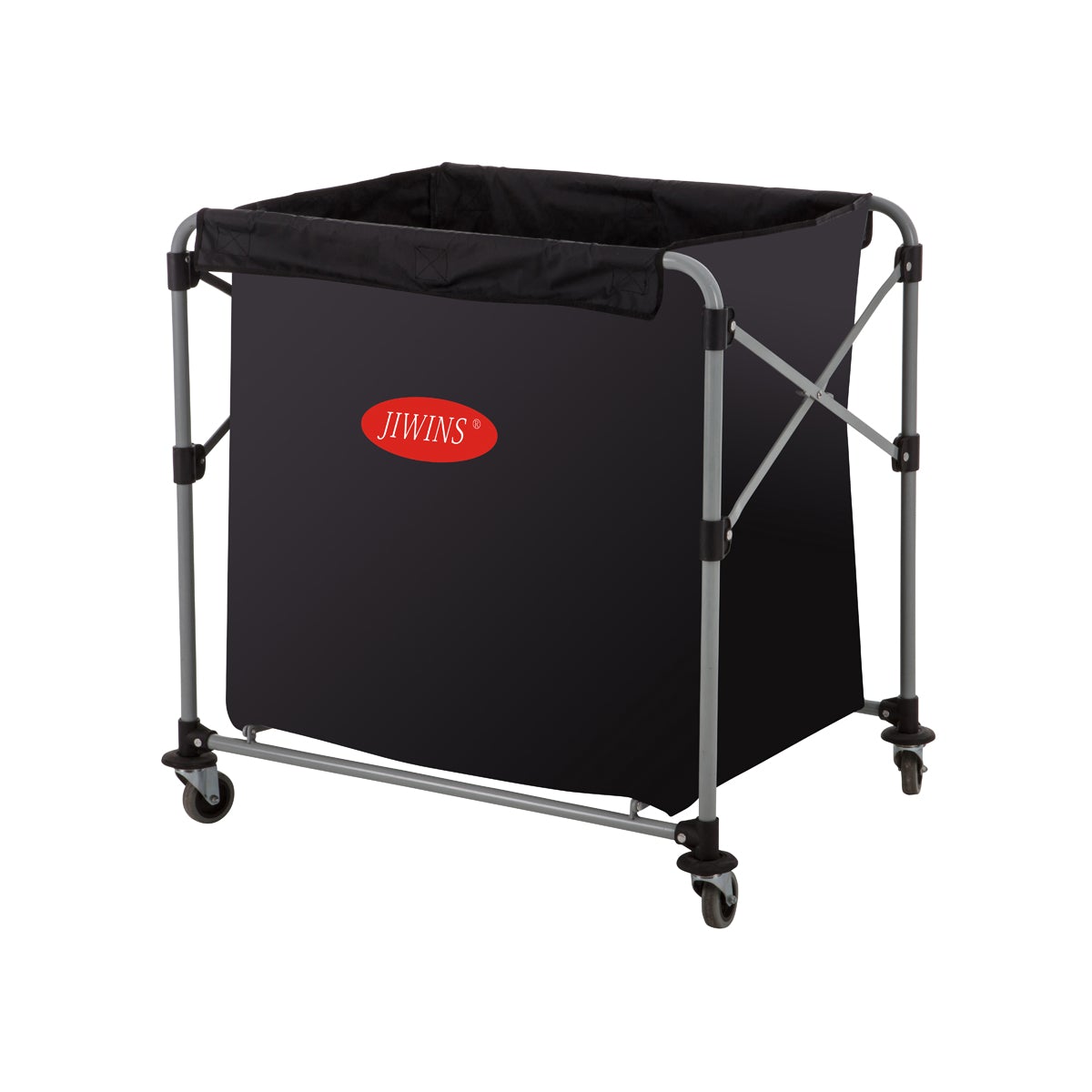 Jiwins Collapsible Laundry Cart with 300L Vinyl Bag
