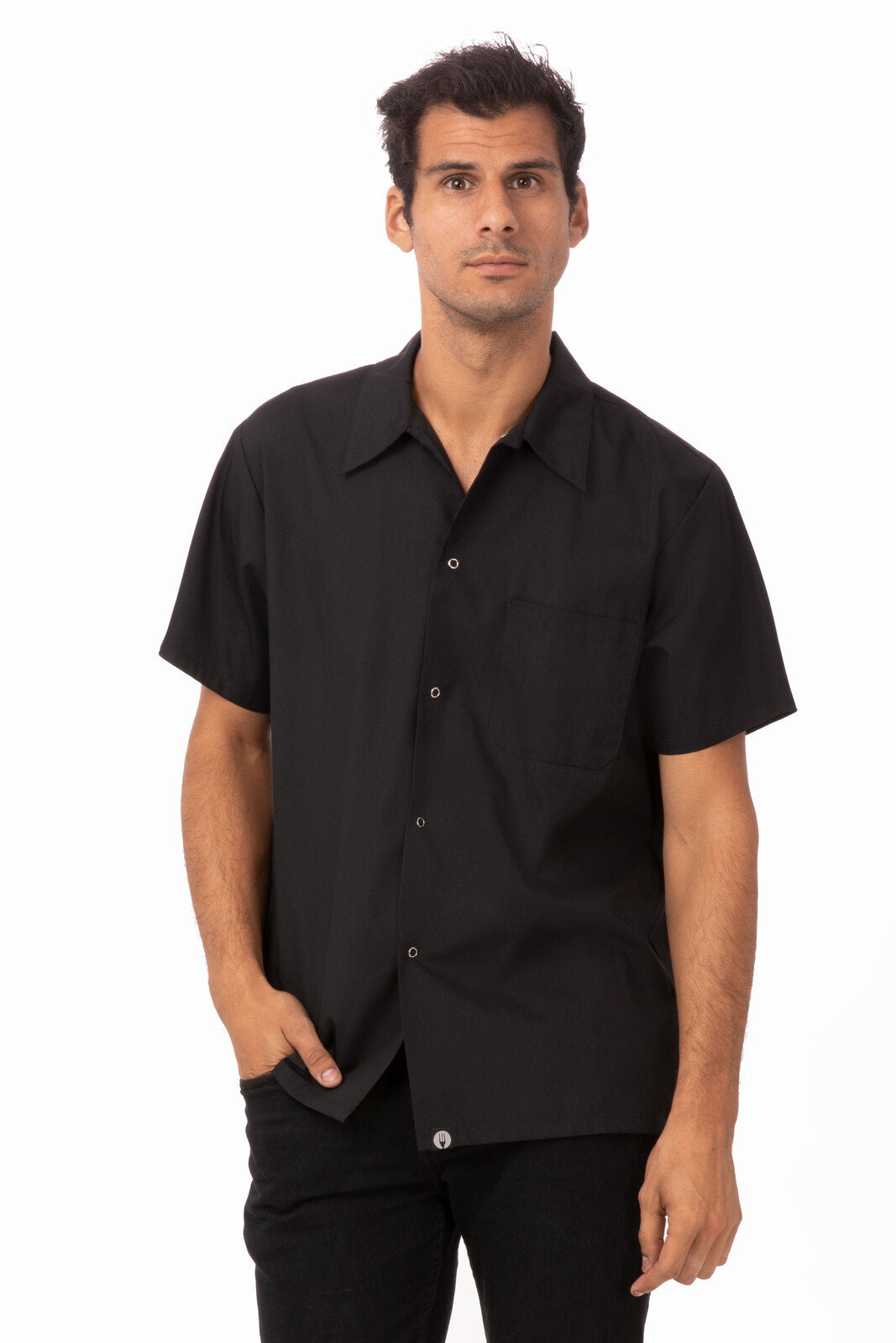 Chef Works Utility Men's Cook Shirt - Black
