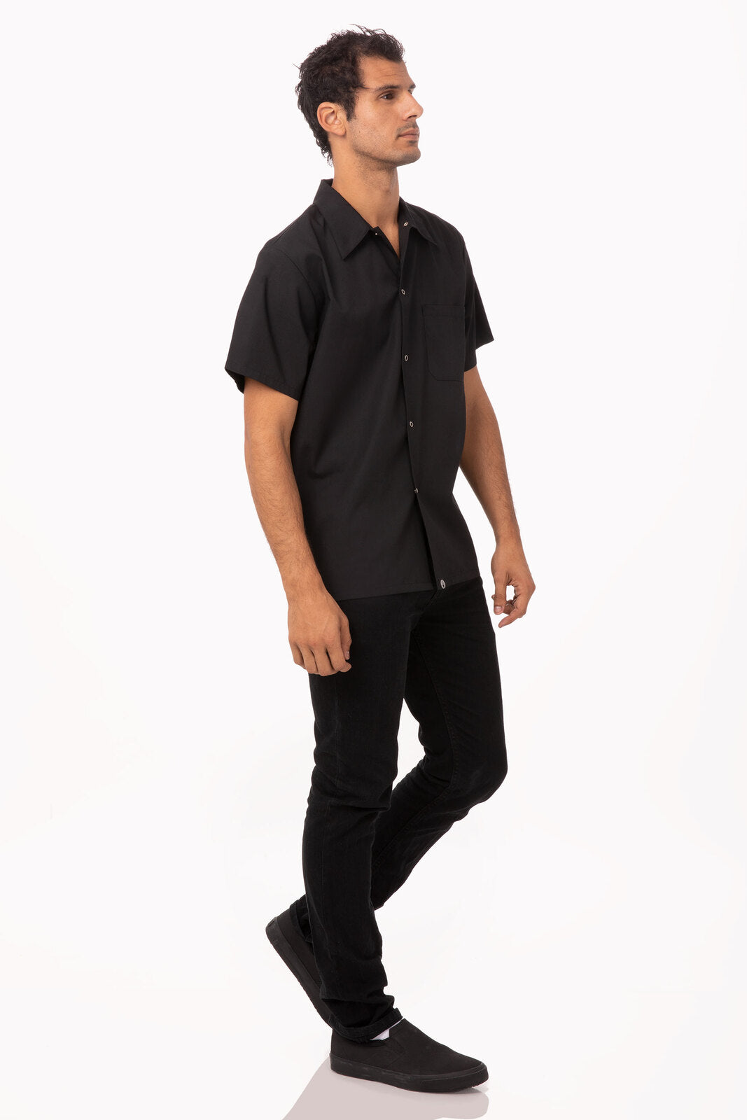 Chef Works Utility Men's Cook Shirt - Black