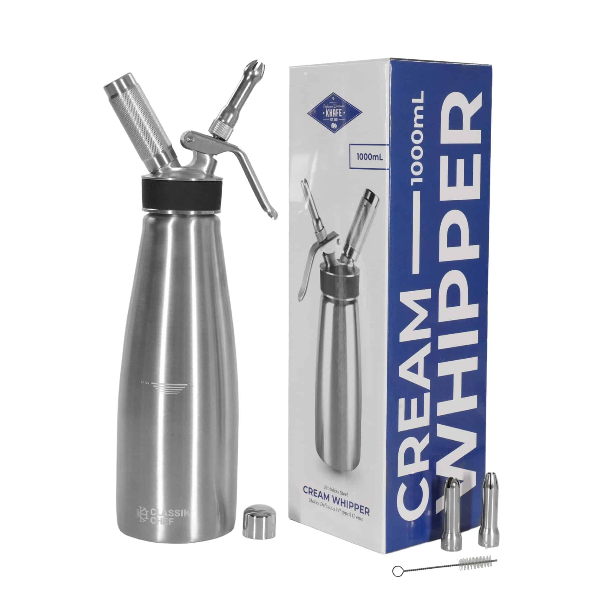 KH KHafe Cream Whipper 1000ml 18/8 S/Steel Body And Top