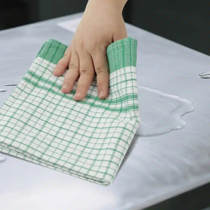 KH Megachef Supa Soak Chequered Kitchen Cloth 460 × 760mm 100% Cotton Green