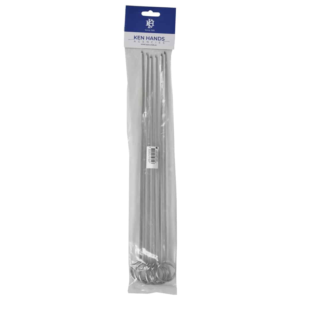 KH Classik Chef Round Skewers Stainless Steel 350mm 6 Pack