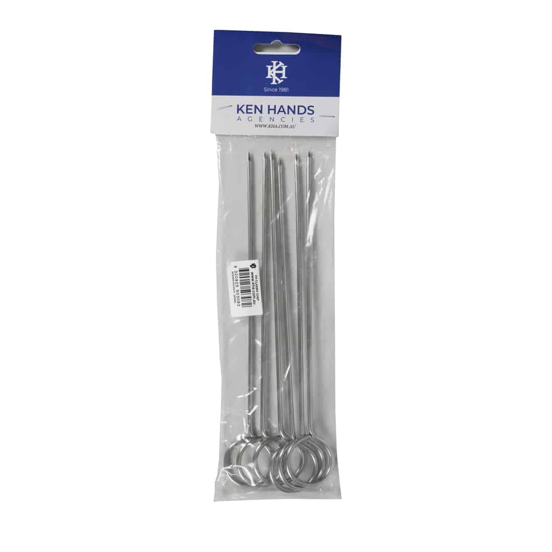 KH Classik Chef Round Skewers Stainless Steel 200mm 6 Pack