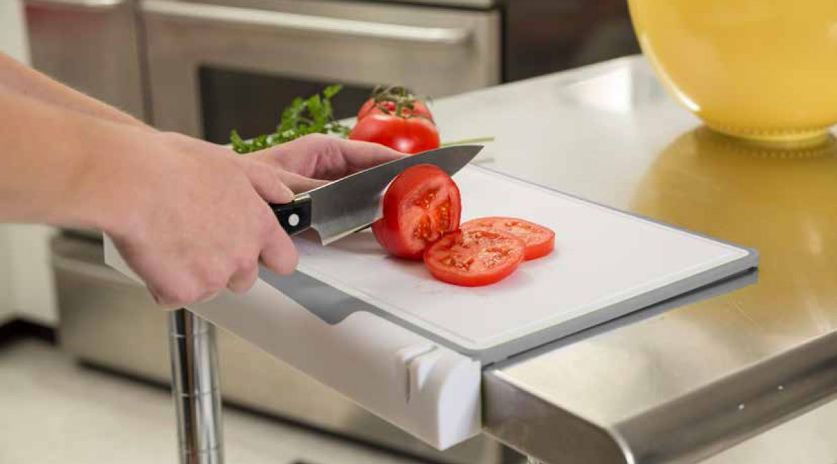 KitchenIQ EdgeBoard 2-in-1 Cutting Board & Knife Sharpener