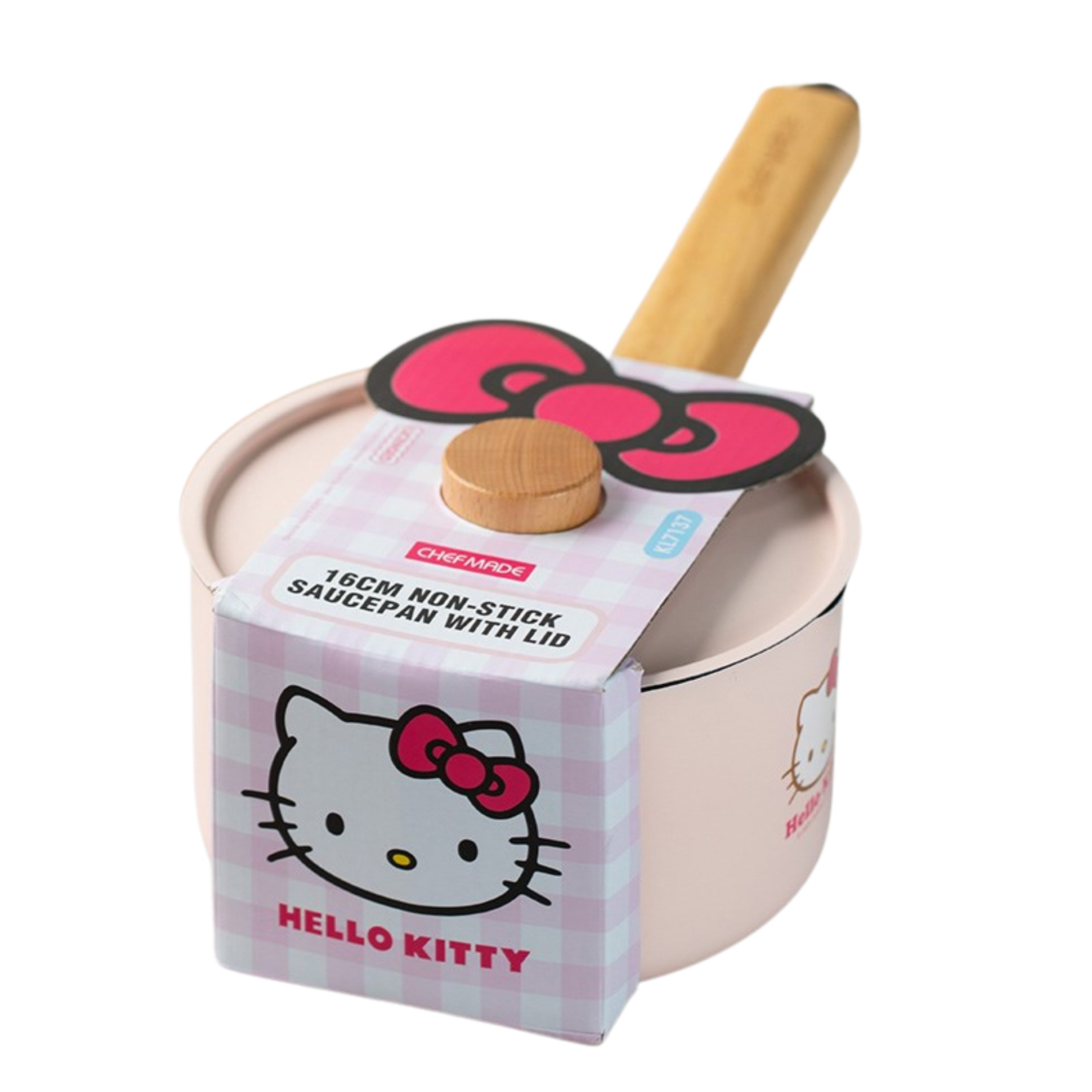 CHEFMADE Hello Kitty Non-Stick Saucepan with Lid 16cm