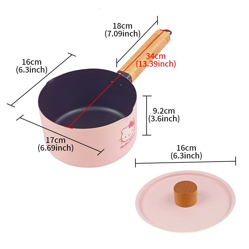CHEFMADE Hello Kitty Non-Stick Saucepan with Lid 16cm