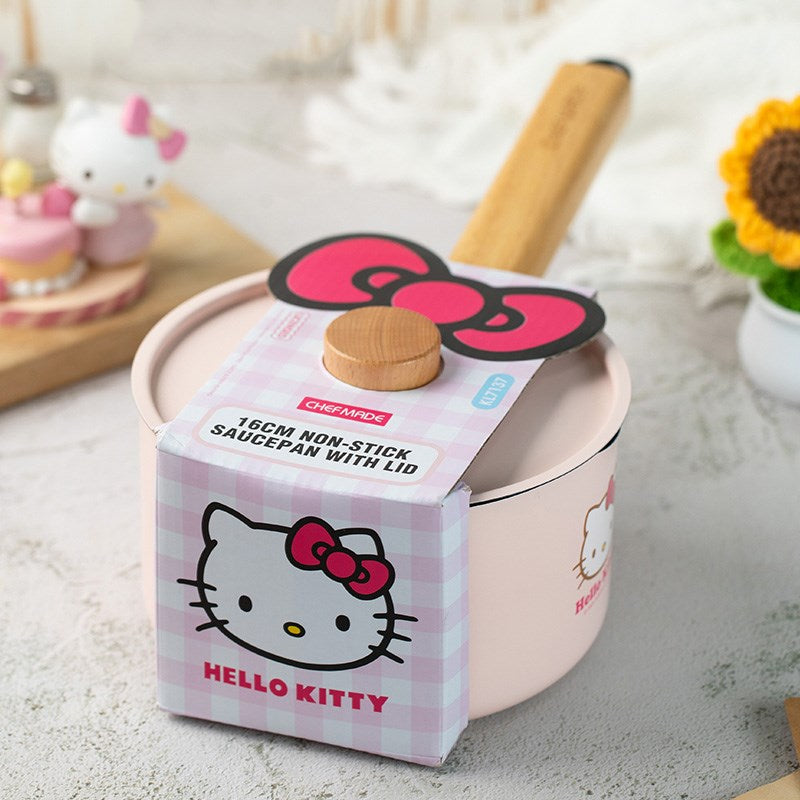 CHEFMADE Hello Kitty Non-Stick Saucepan with Lid 16cm