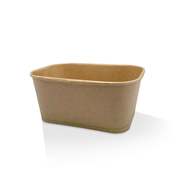 ecoware 1000ml PLA Coated Kraft Rectangular Container (Carton of 300)