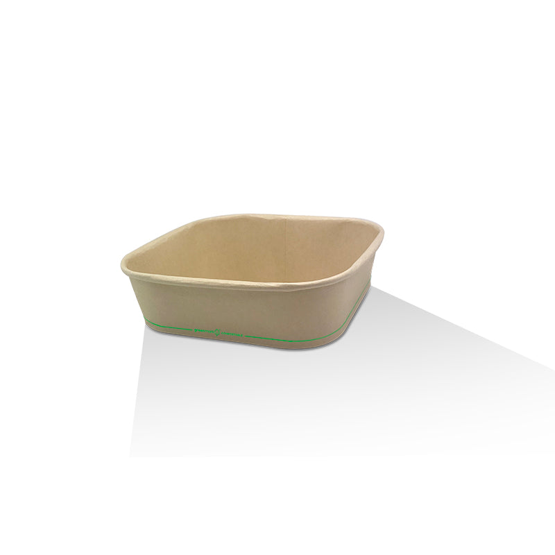 ecoware 750ml PBS Coated Bamboo Paper Square Container (Carton of 300)