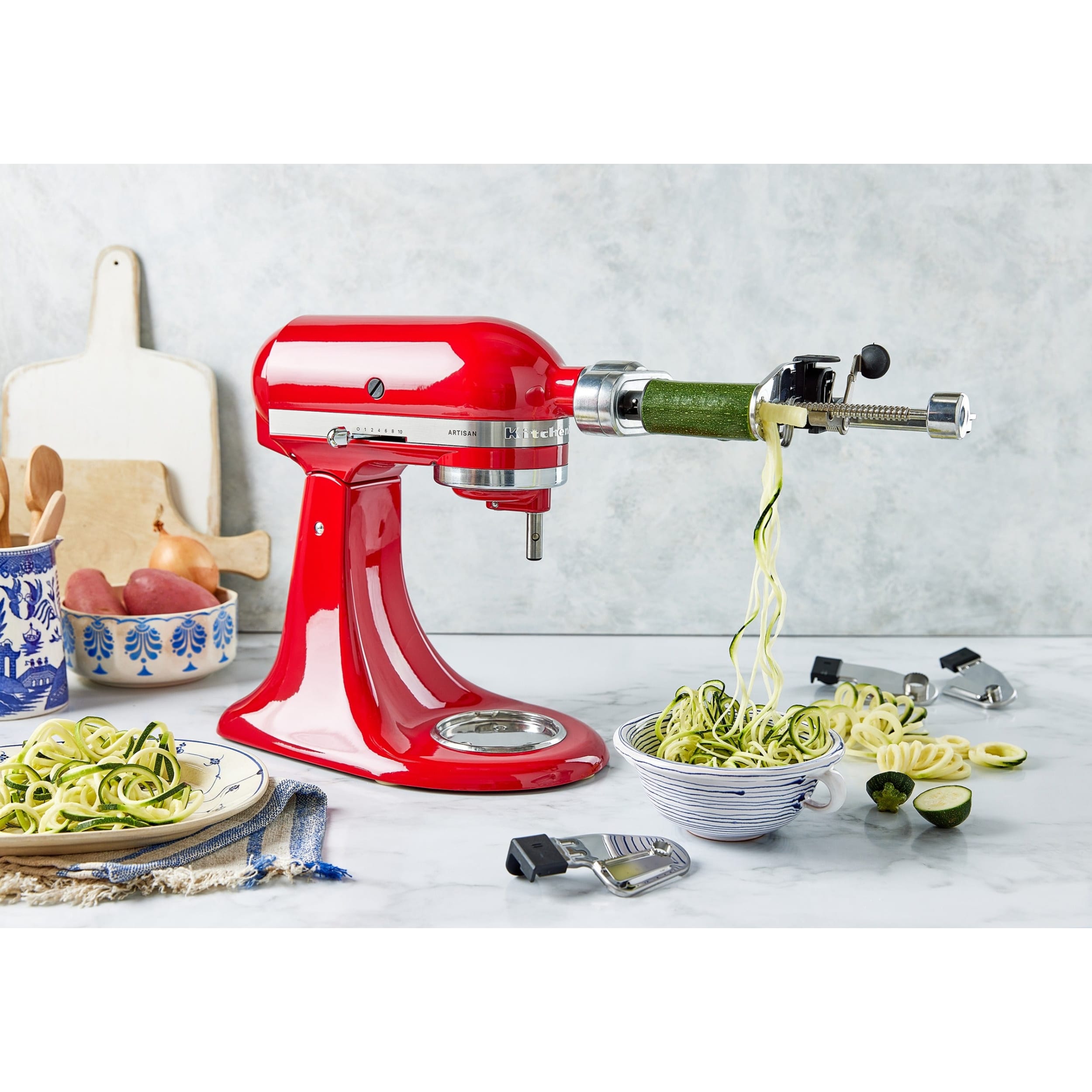 KitchenAid 7 Blade Spiraliser Plus with Peel, Core & Slice Attachment KSM2APC
