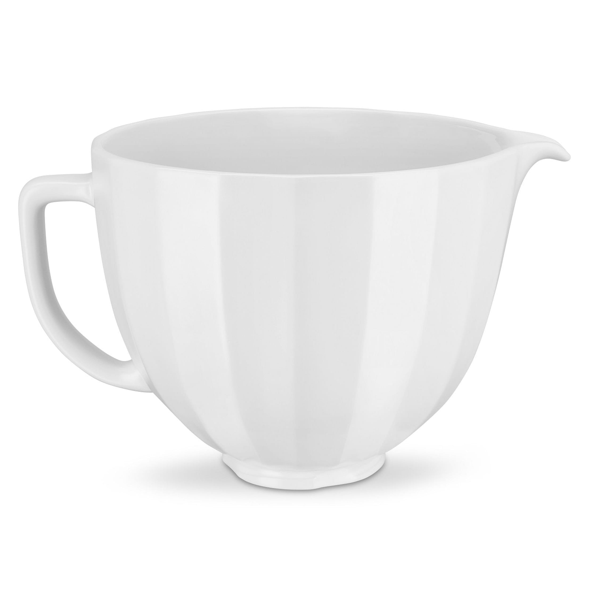 KitchenAid 4.7L White Shell Ceramic Bowl for Tilt-head Stand Mixer KSM2CB5PWS