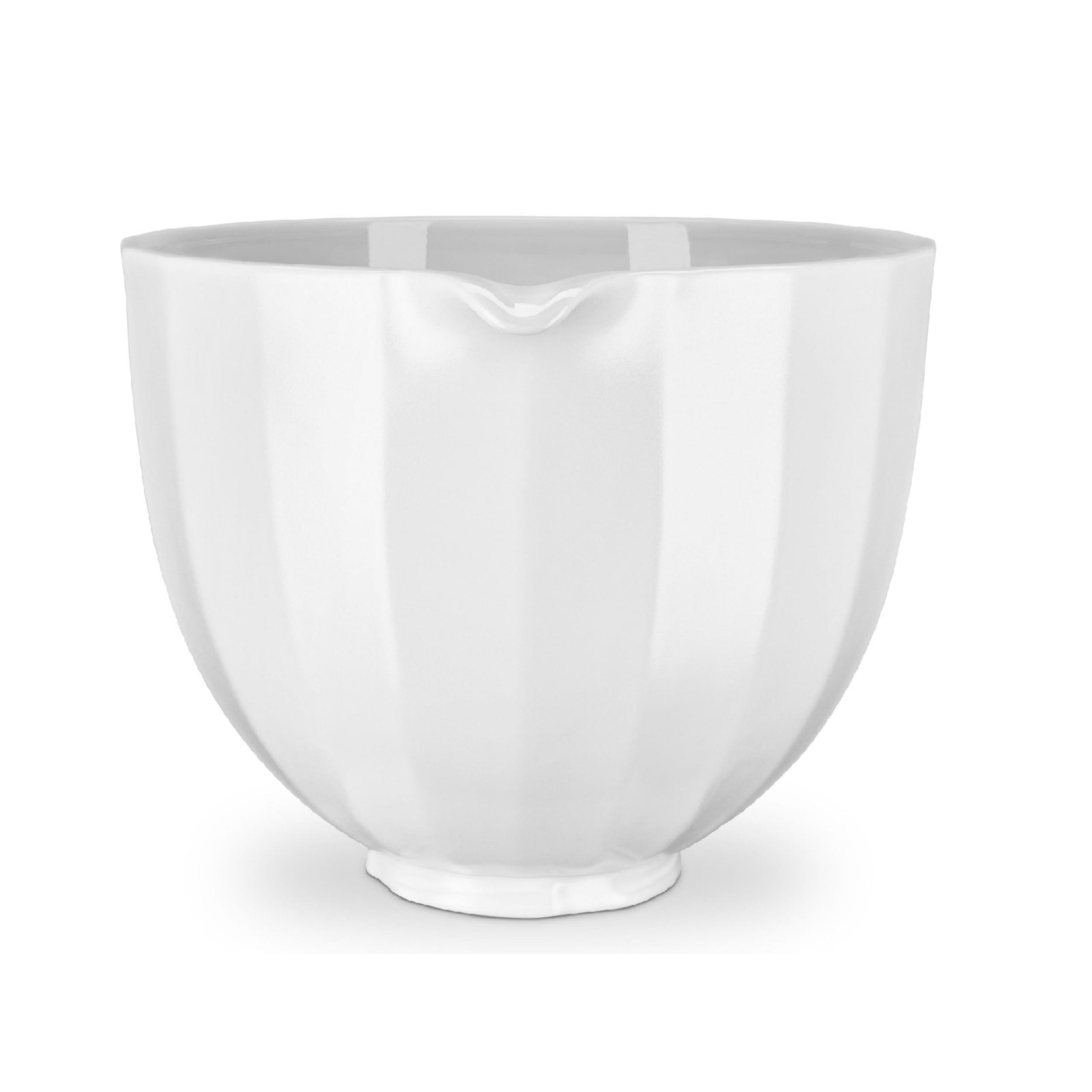 KitchenAid 4.7L White Shell Ceramic Bowl for Tilt-head Stand Mixer KSM2CB5PWS
