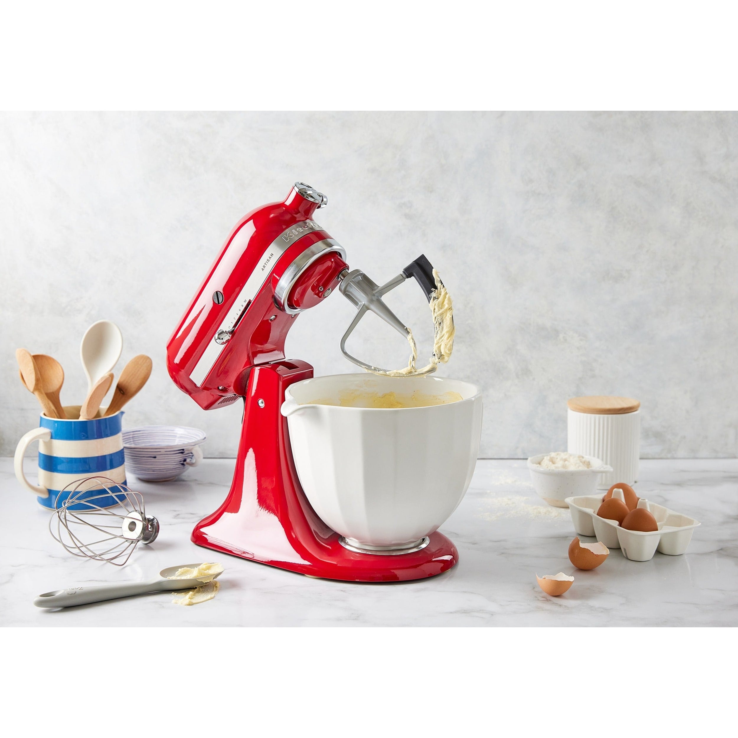 KitchenAid 4.7L White Shell Ceramic Bowl for Tilt-head Stand Mixer KSM2CB5PWS