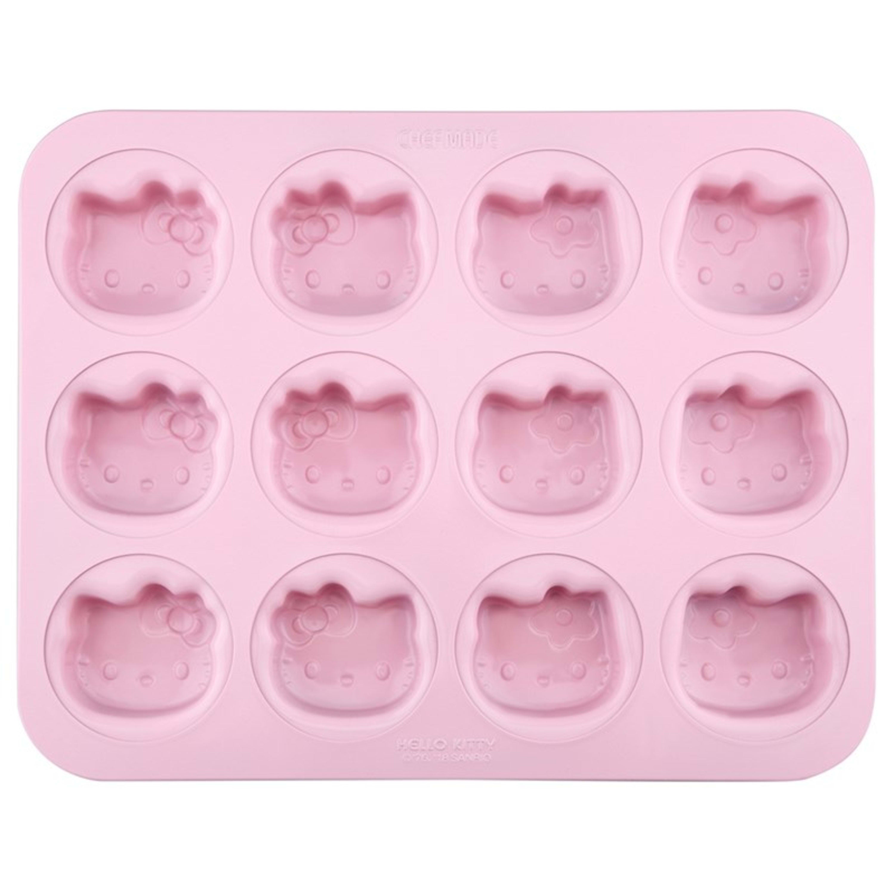 CHEFMADE x Sanrio Hello Kitty Shaped Non-Stick Cake Pan 12 Piece Cup Set 33x26x28cm