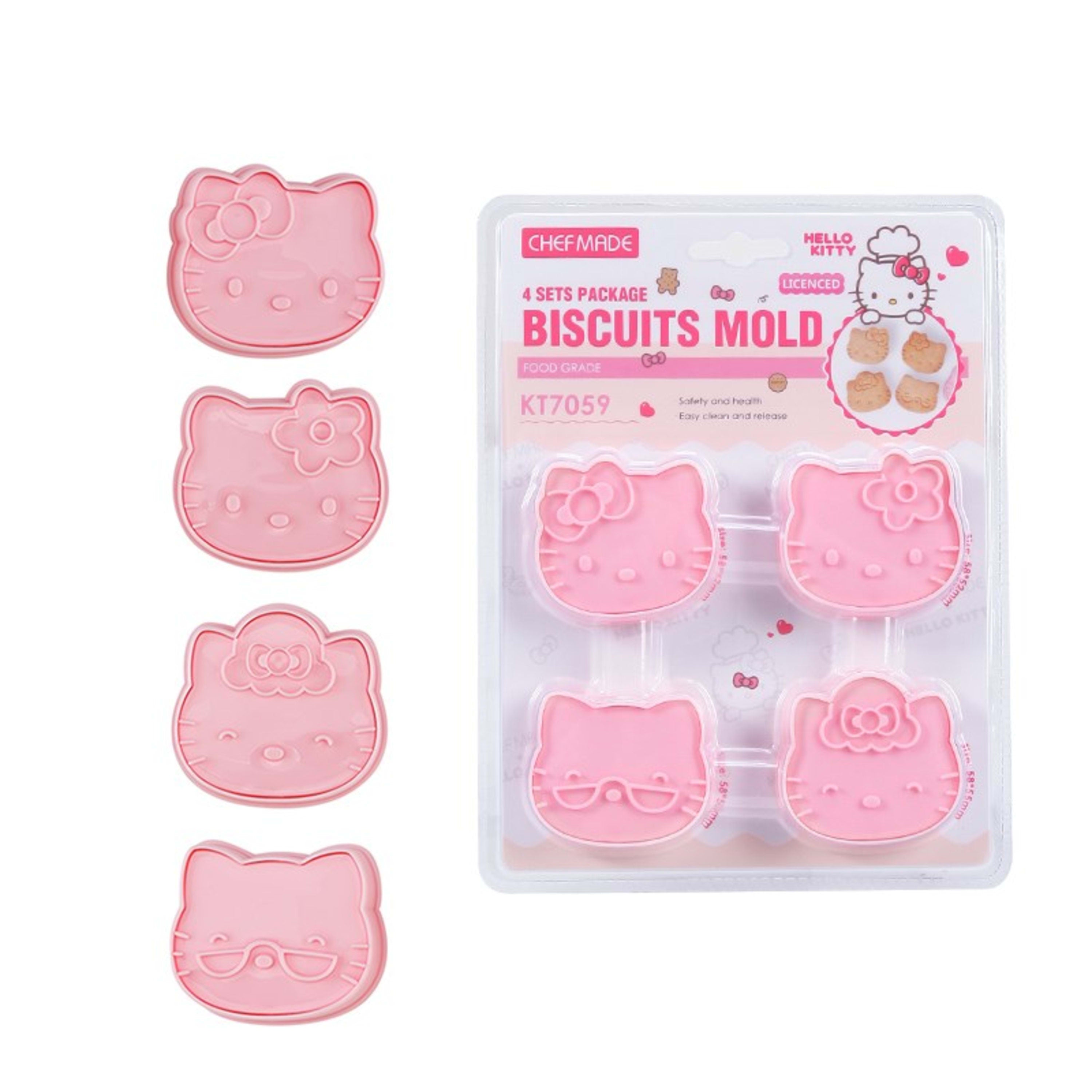 CHEFMADE x Sanrio Hello Kitty 4 Piece Biscuits Mould Set