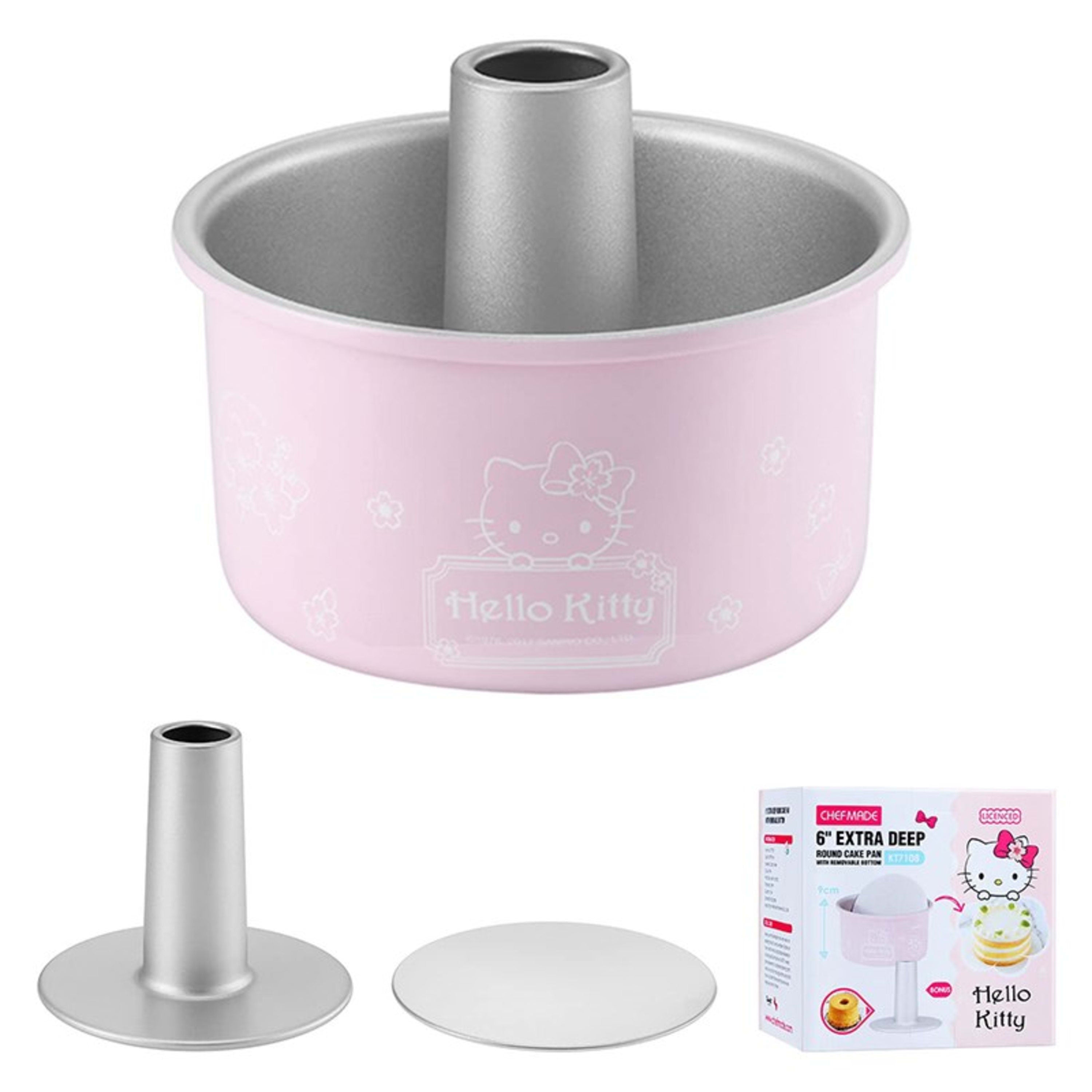 CHEFMADE x Sanrio Hello Kitty Extra Deep Round Cake Pan with Removable Bottom 17x9cm